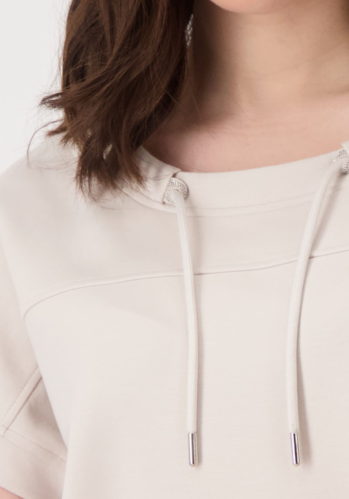 Monari Sweatshirt met koorddoorvoer