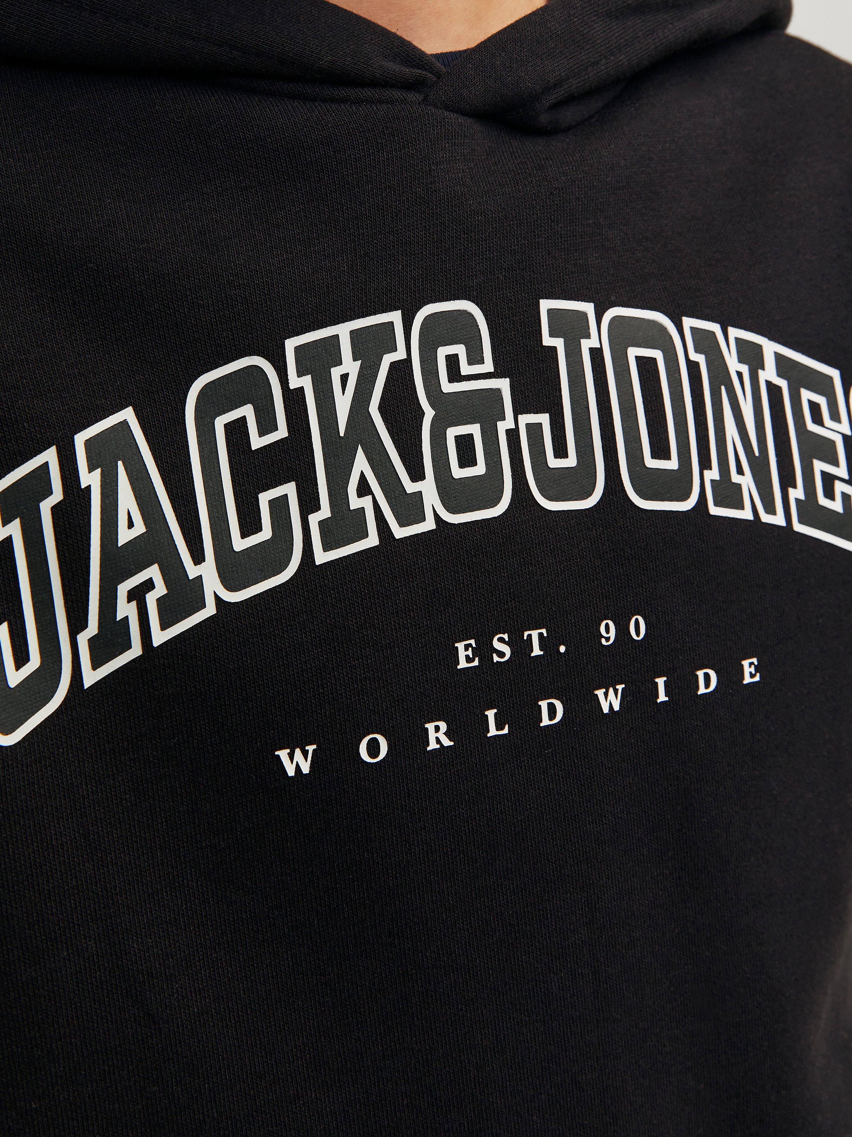 Jack & Jones Junior Hoodie JJECALEB VARSITY SWEAT HOOD NOOS JNR