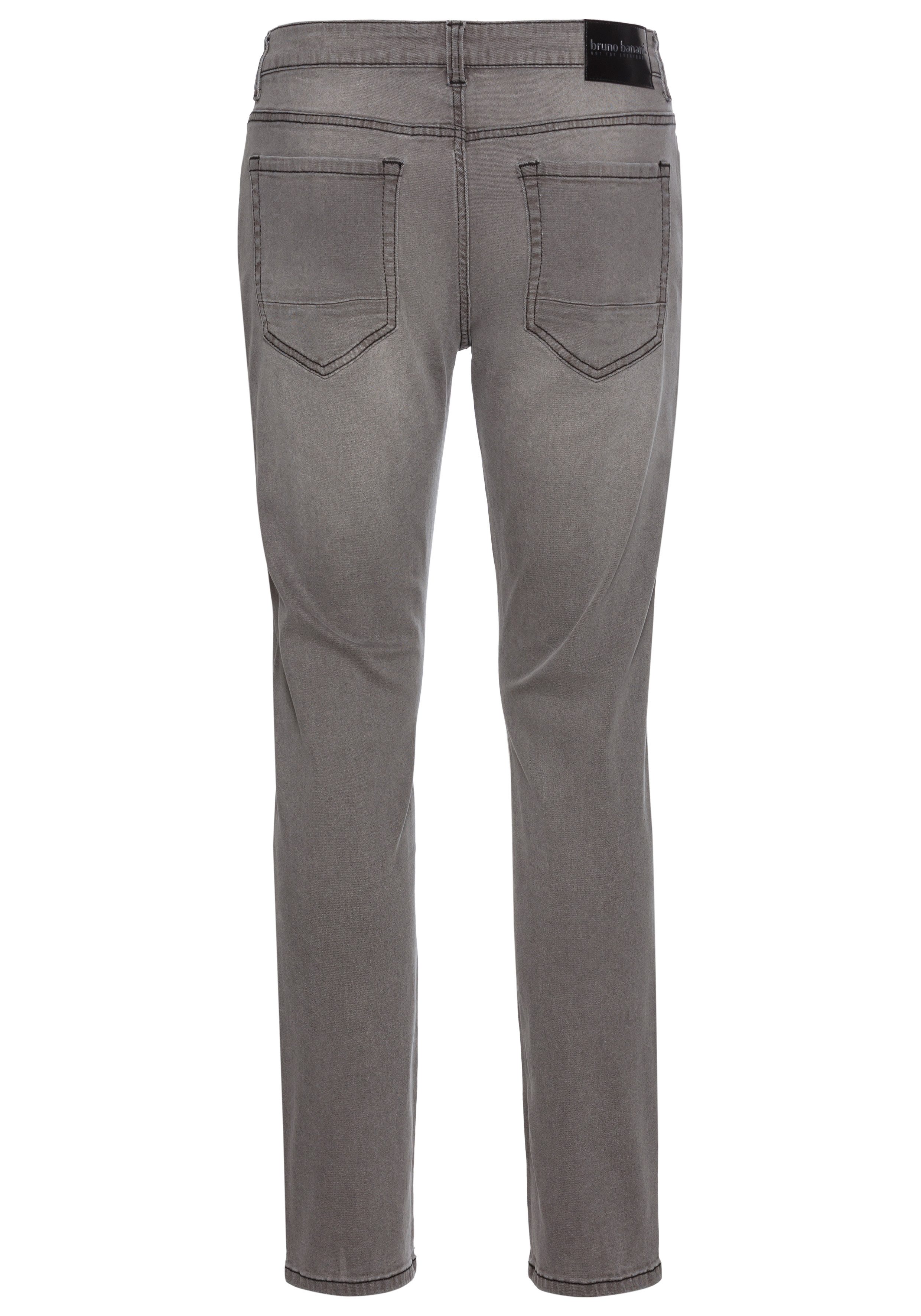 Bruno Banani Straight jeans Hutch rechte broekspijpen, gedeeltelijk met modieuze destroyed-effecten,