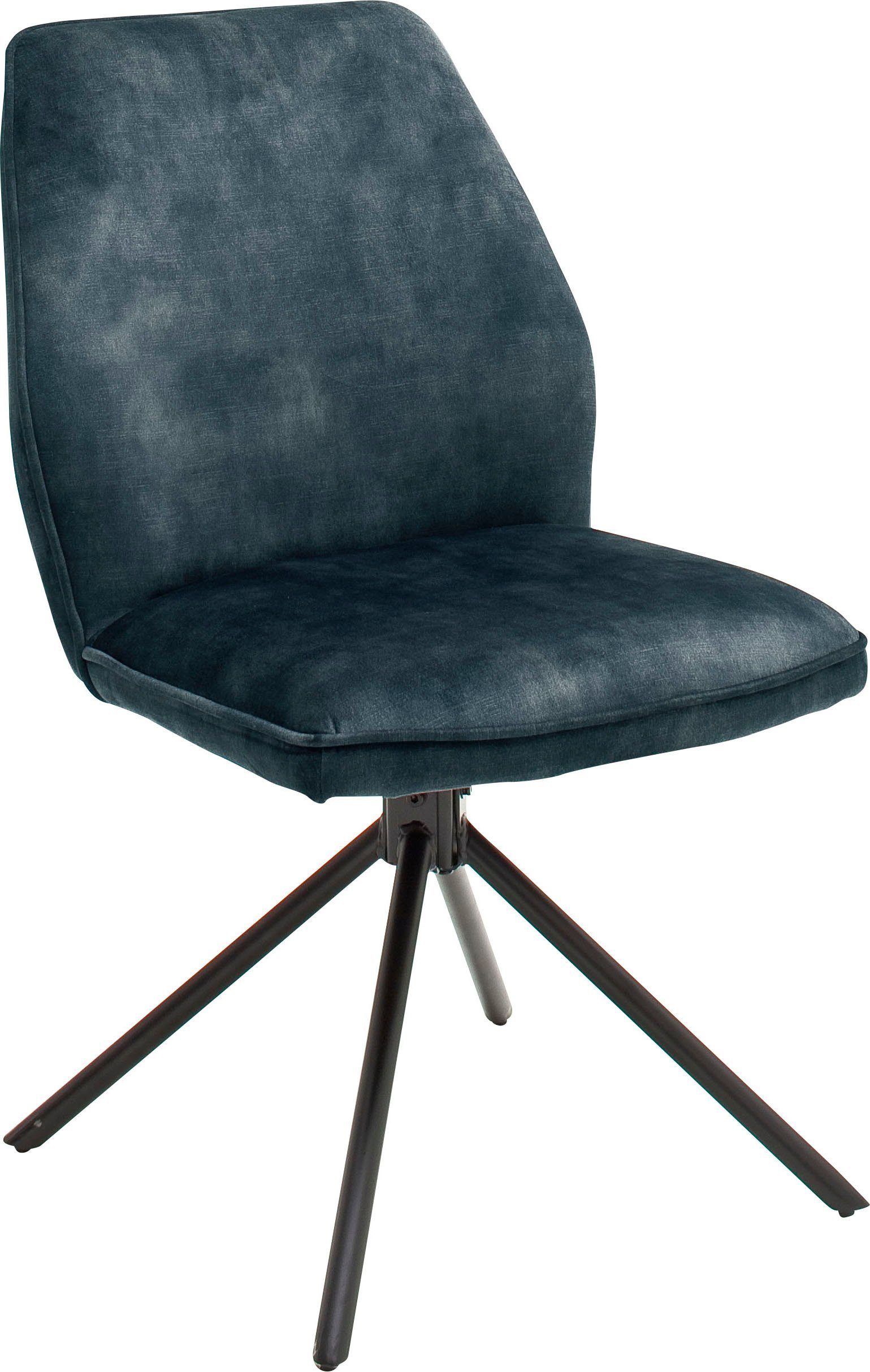 MCA furniture Eetkamerstoel OTTAWA Vintage suède-look met opstaande naad, stoel belastbaar tot 120 kg (set, 2 stuks)