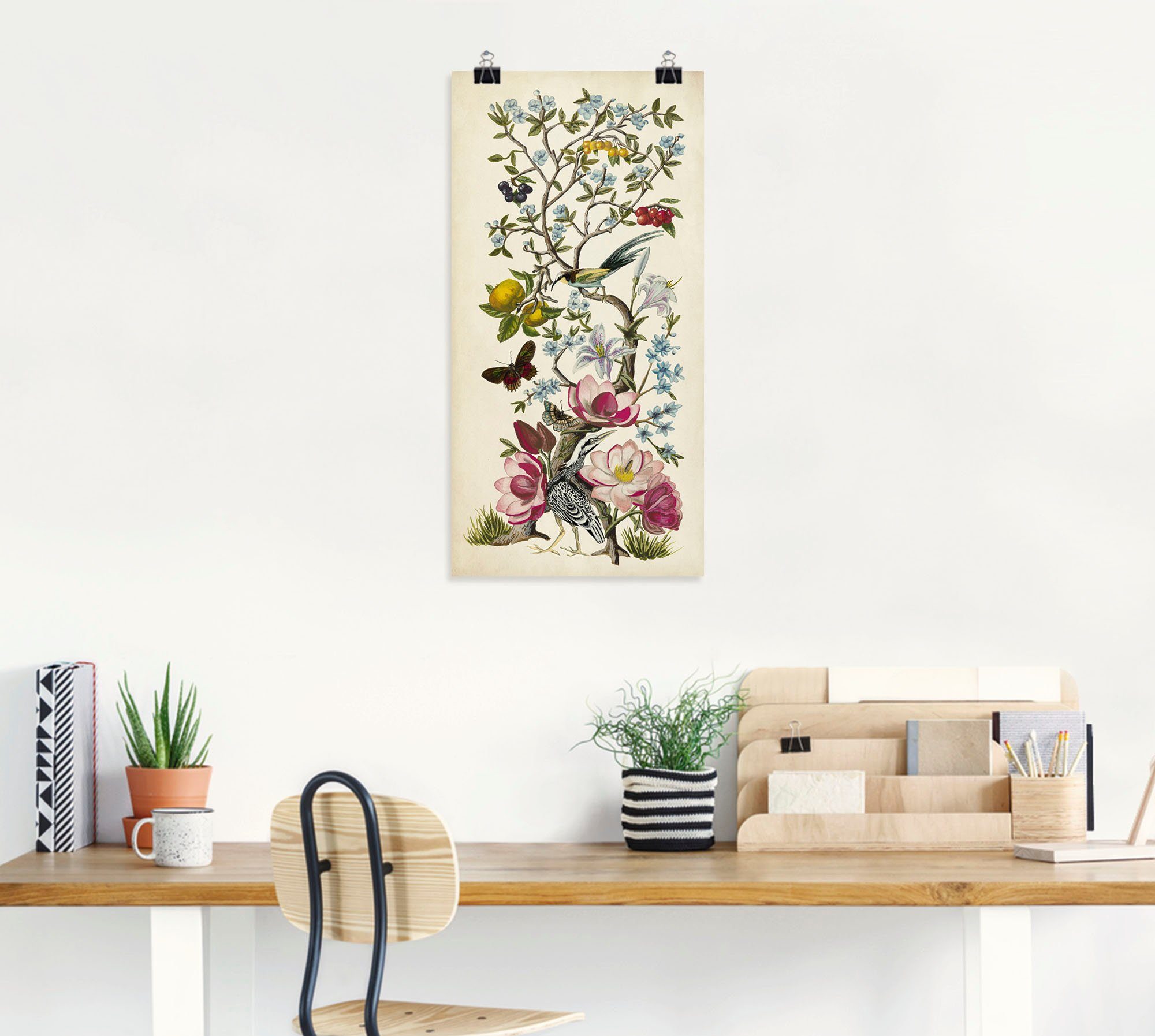 Artland Artprint Chinoiserie naturel II in vele afmetingen & productsoorten - artprint van aluminium / artprint voor buiten, artprint op linnen, poster, muursticker / wandfolie ook