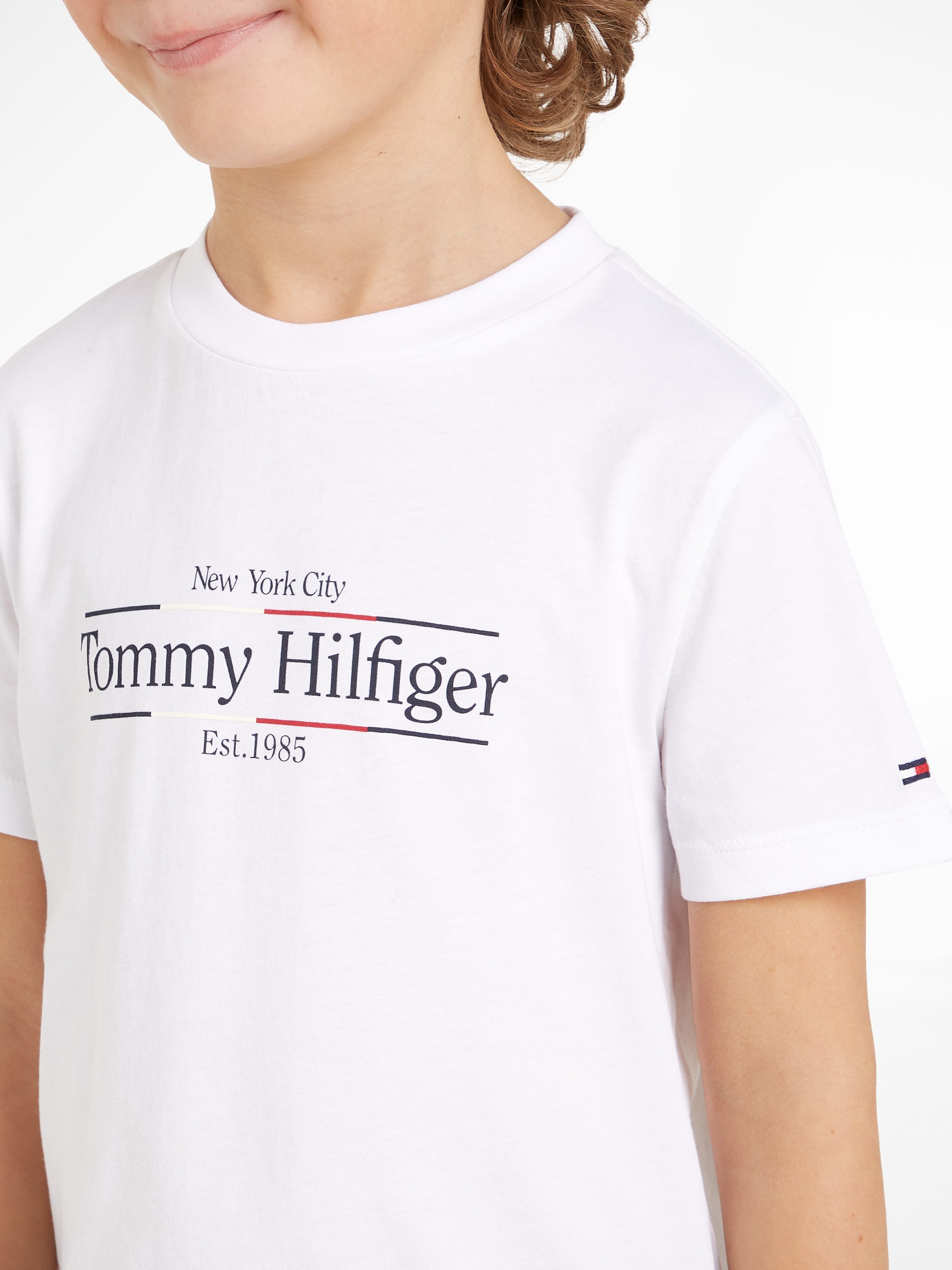 Tommy Hilfiger Shirt met korte mouwen ICON PRINT REGULAR TEE SS Kinderen tot 16 jaar met logo-opdruk