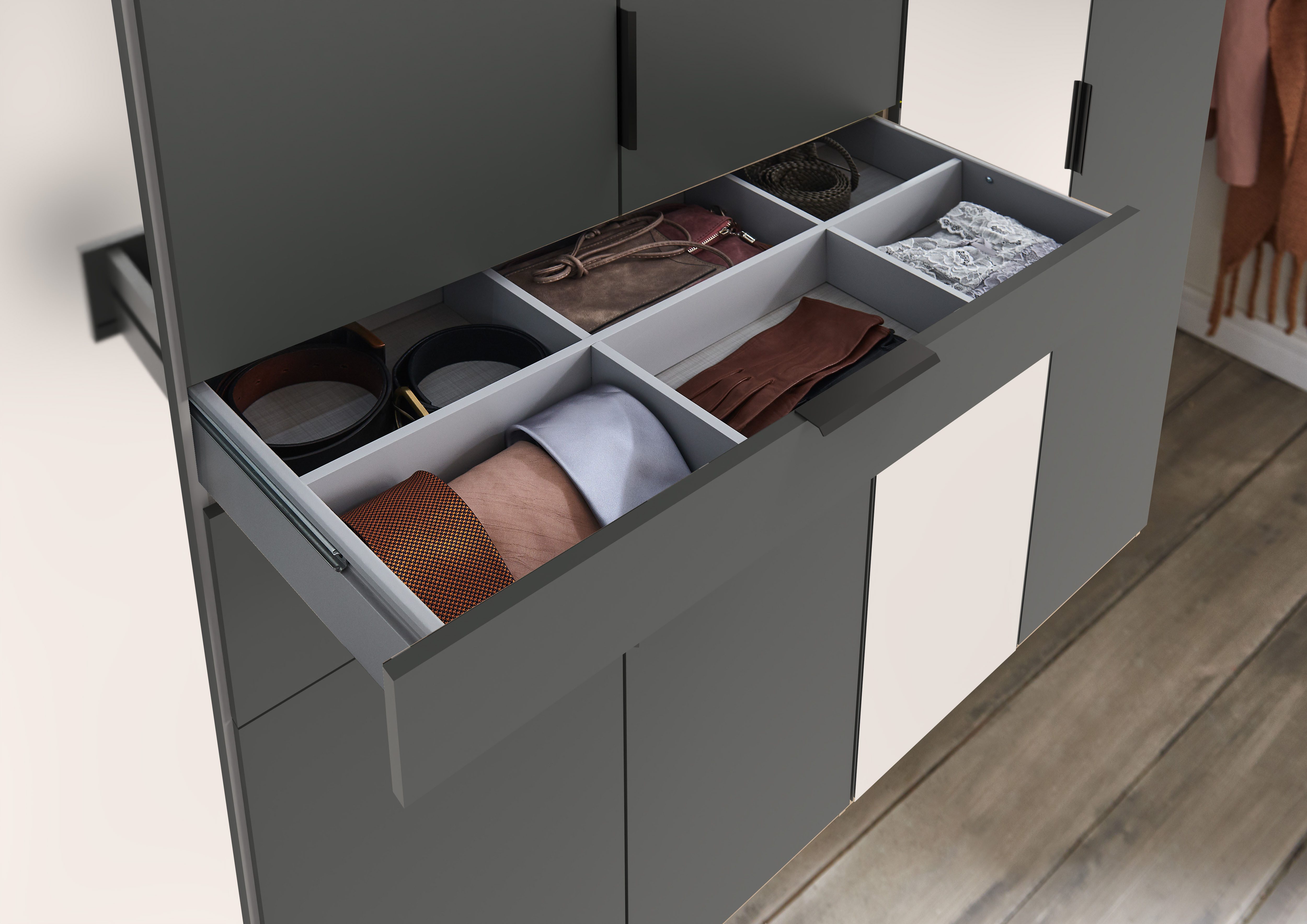 Wimex Draaideurkast Moldau kledingkast met spiegel slaapkamerkast bestseller Kies je interieur, kant-en-klaar geconfigureerd in de kast