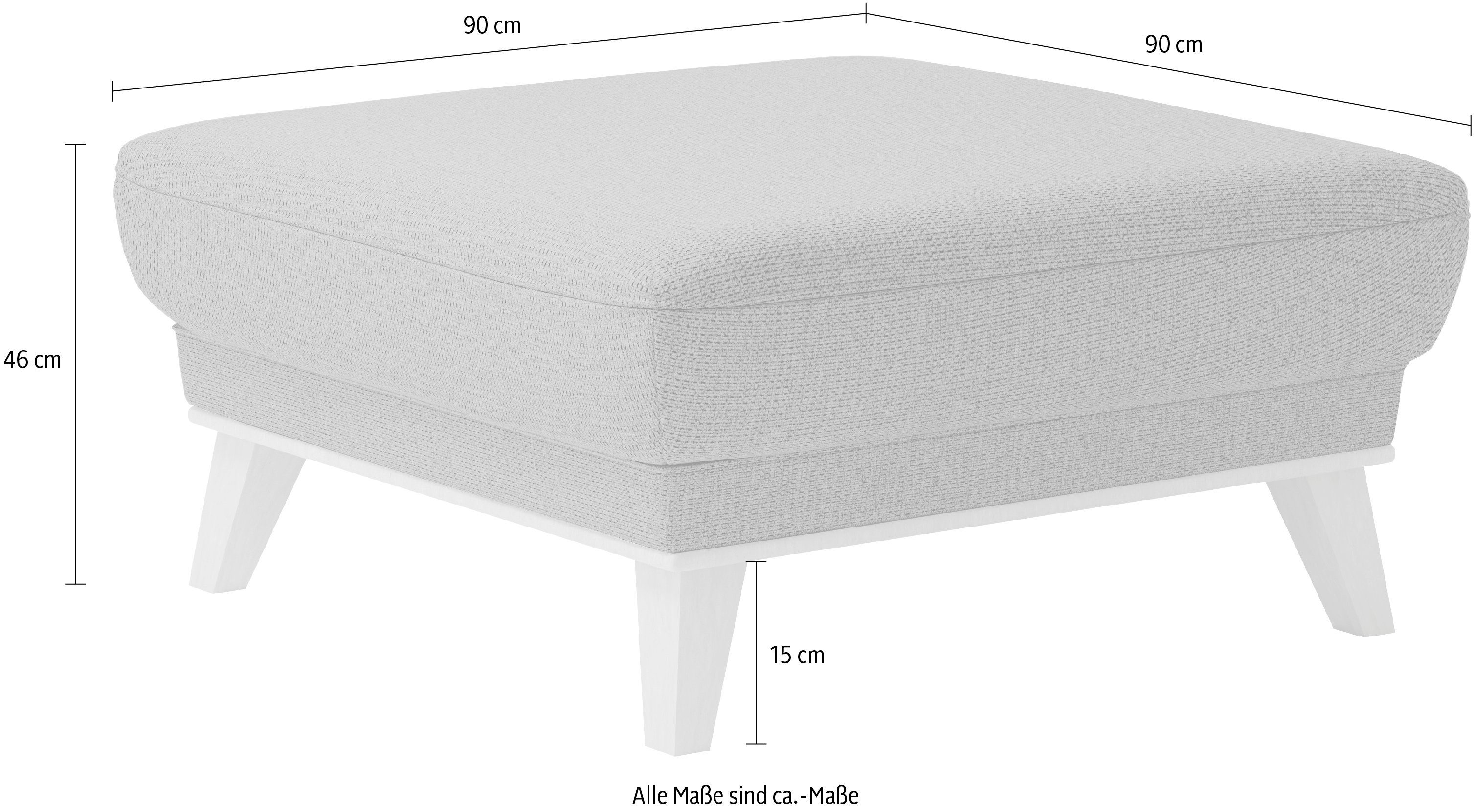 sit&more Hocker Lavida Met elegante houten lijst
