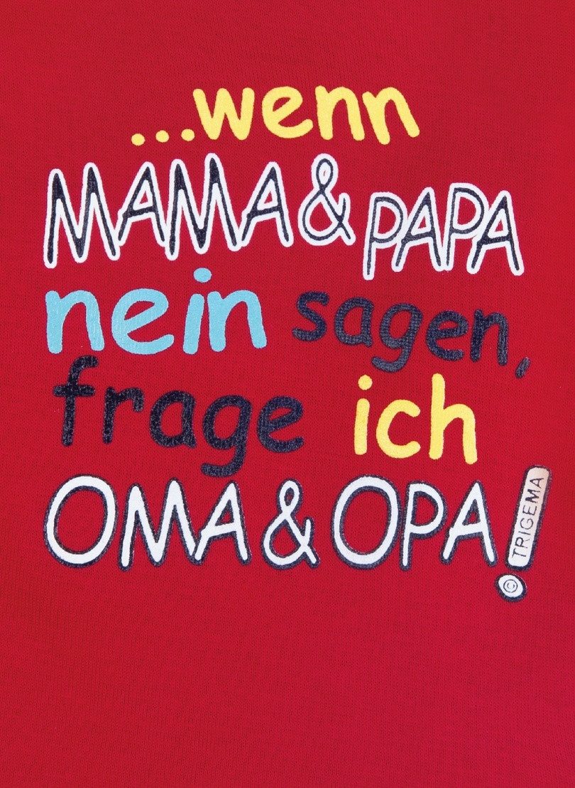 Trigema T-shirt TRIGEMA T-Shirt Oma & Opa (1-delig)