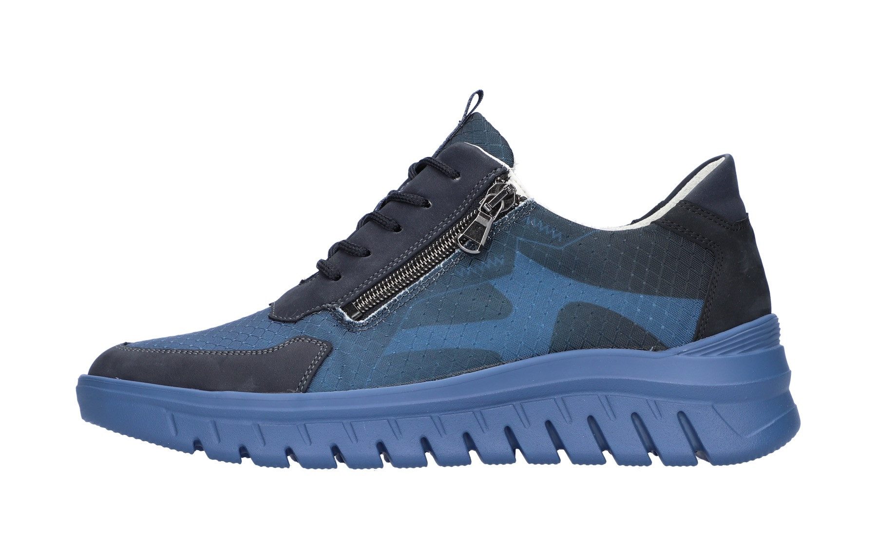 Waldläufer Sneakers met sleehak H-BIGGI , veterschoenen, lage schoen, vrijetijdsschoen met contrastnaad, breedte h
