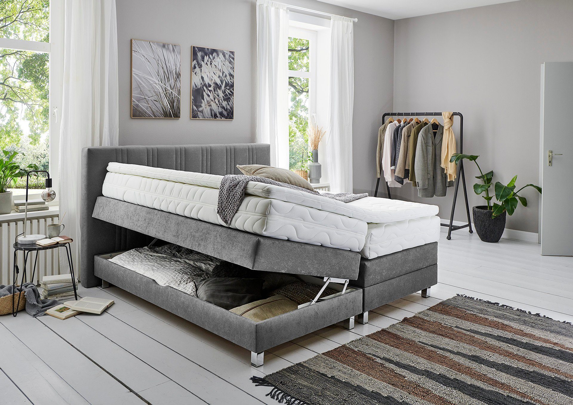 Westfalia Polsterbetten Boxspring naar keuze met bedkist en topmatras