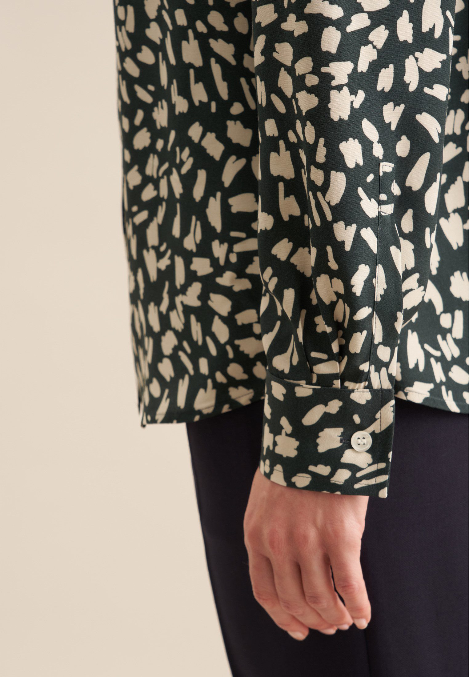 seidensticker Overhemdblouse Zwarte roos