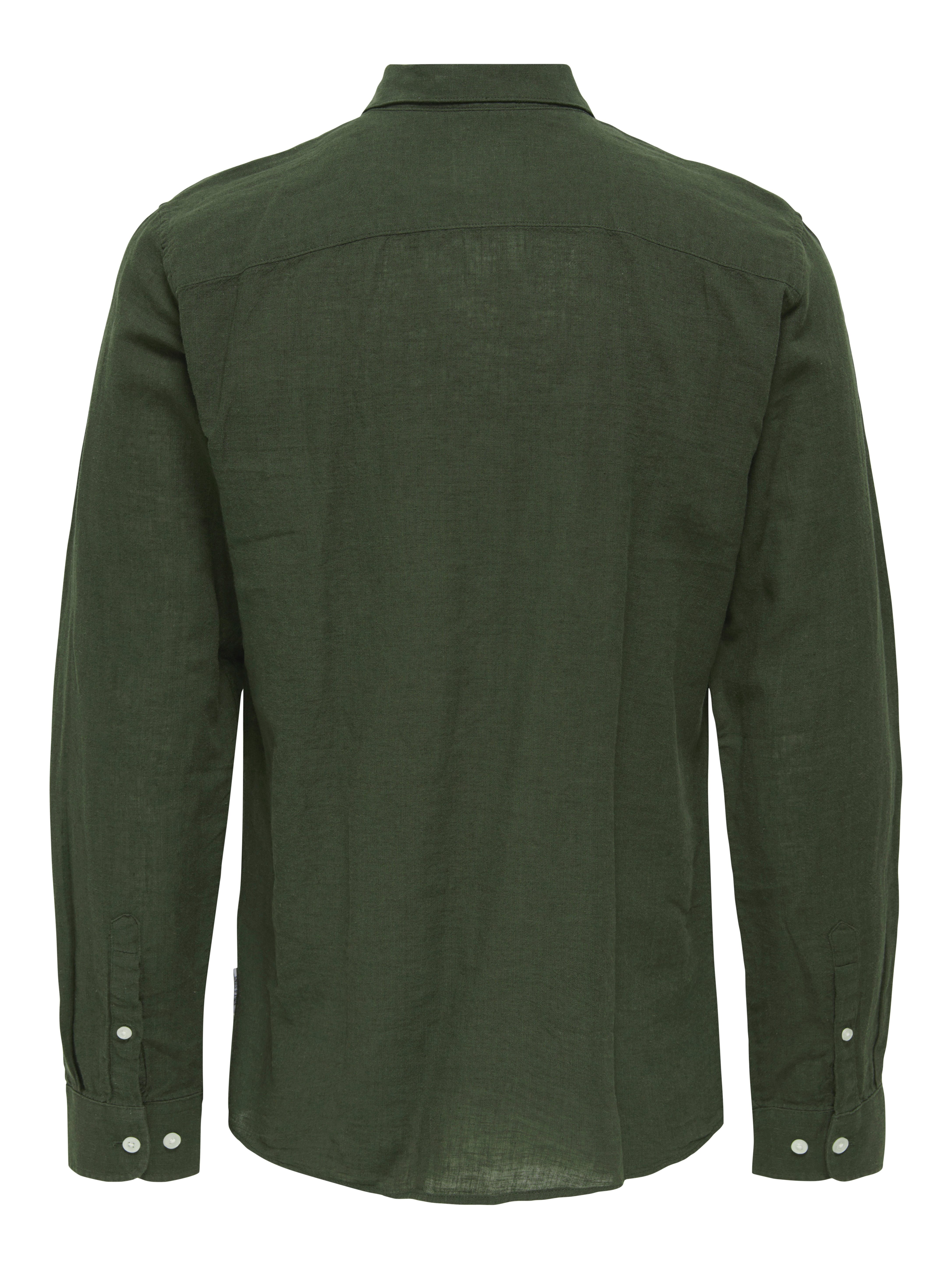 ONLY & SONS Overhemd met lange mouwen ONSCAIDEN LS SOLID LINEN SHIRT NOOS
