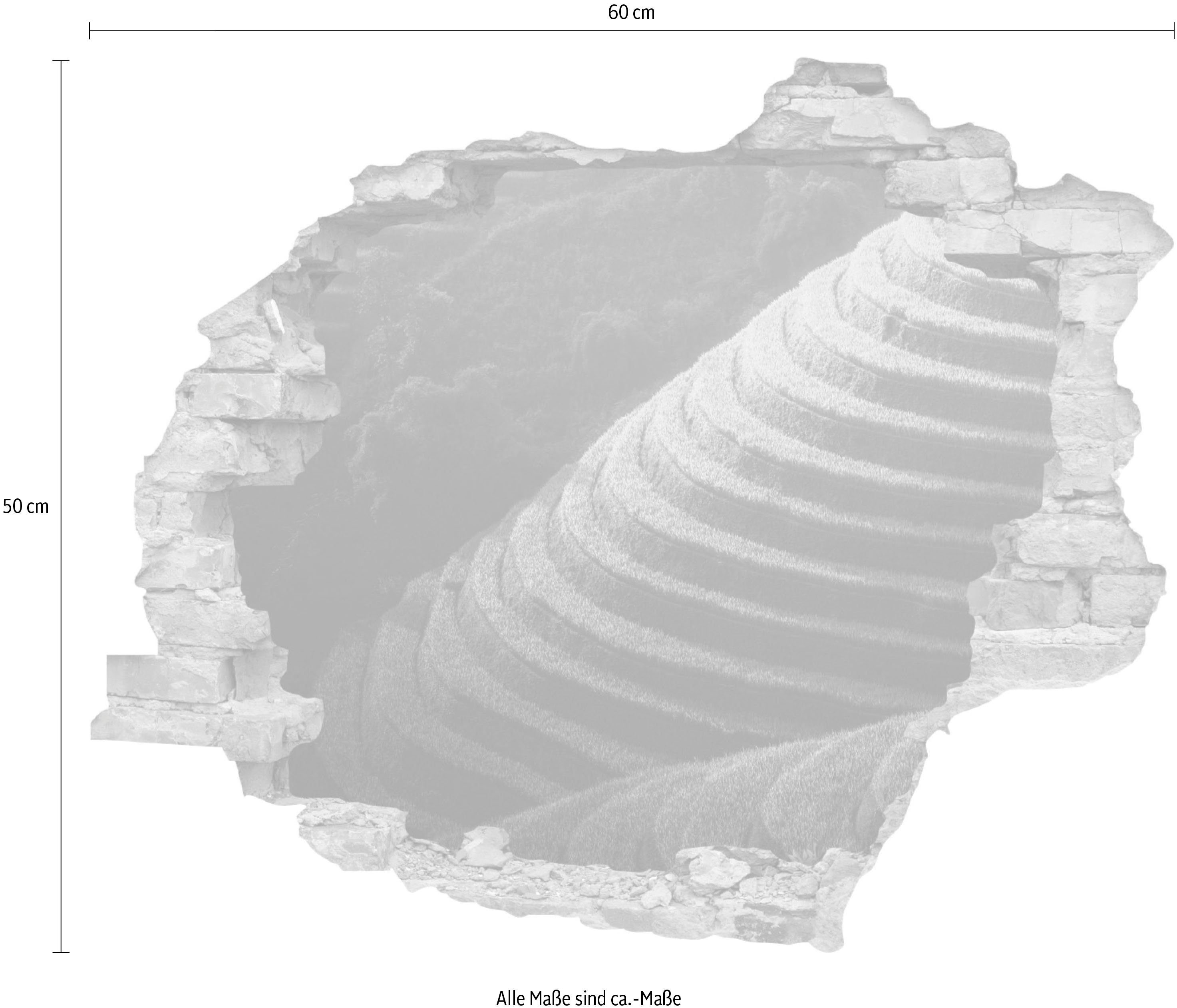 queence Wandfolie Heuvel Muursticker, muurdecoratie, zelfklevend, 3D, muurdurchbraak (1 stuk)