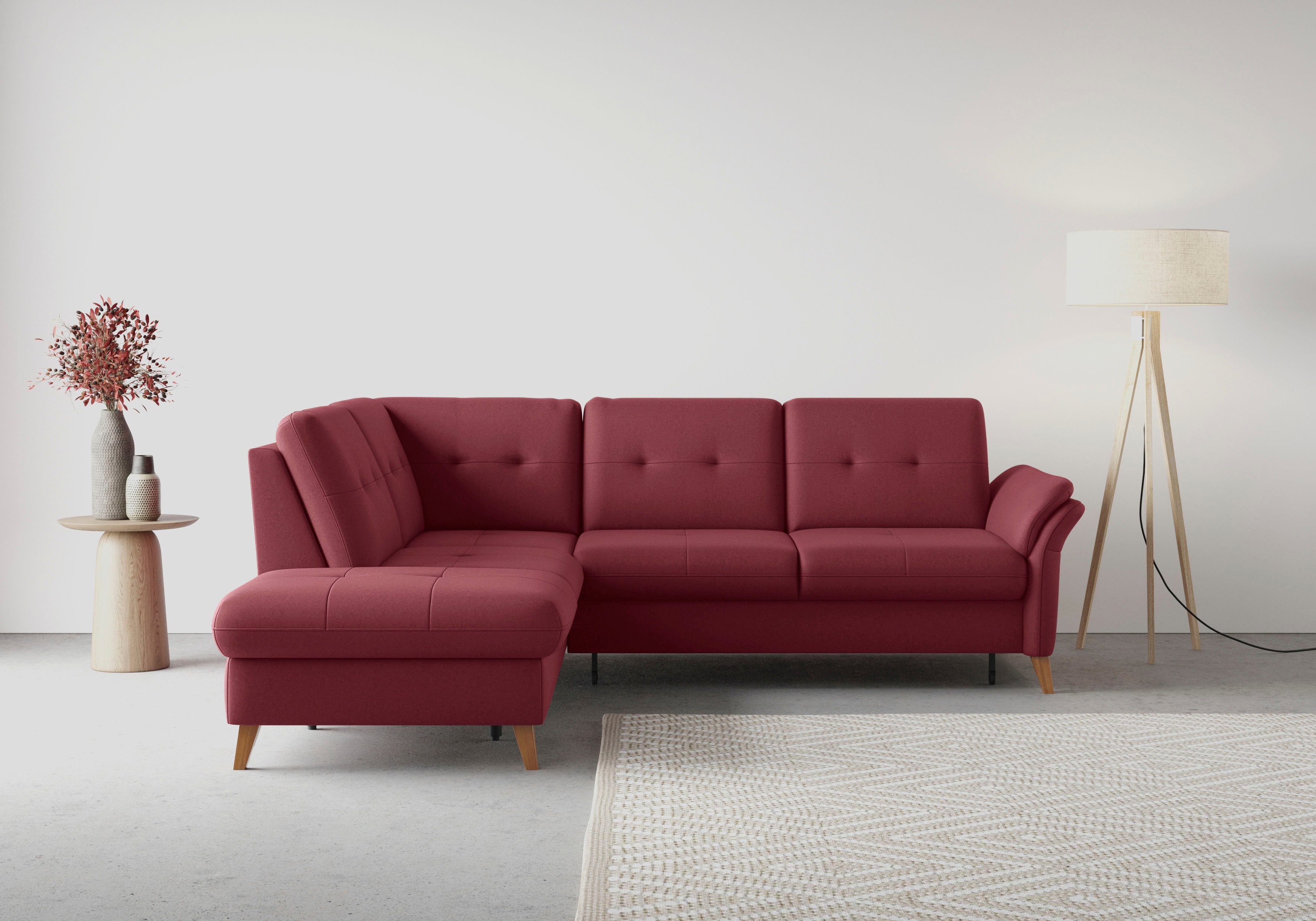 sit&more Hoekbank Göteborg inclusief zitdiepteverstelling, optioneel met bedfunctie & bedlade