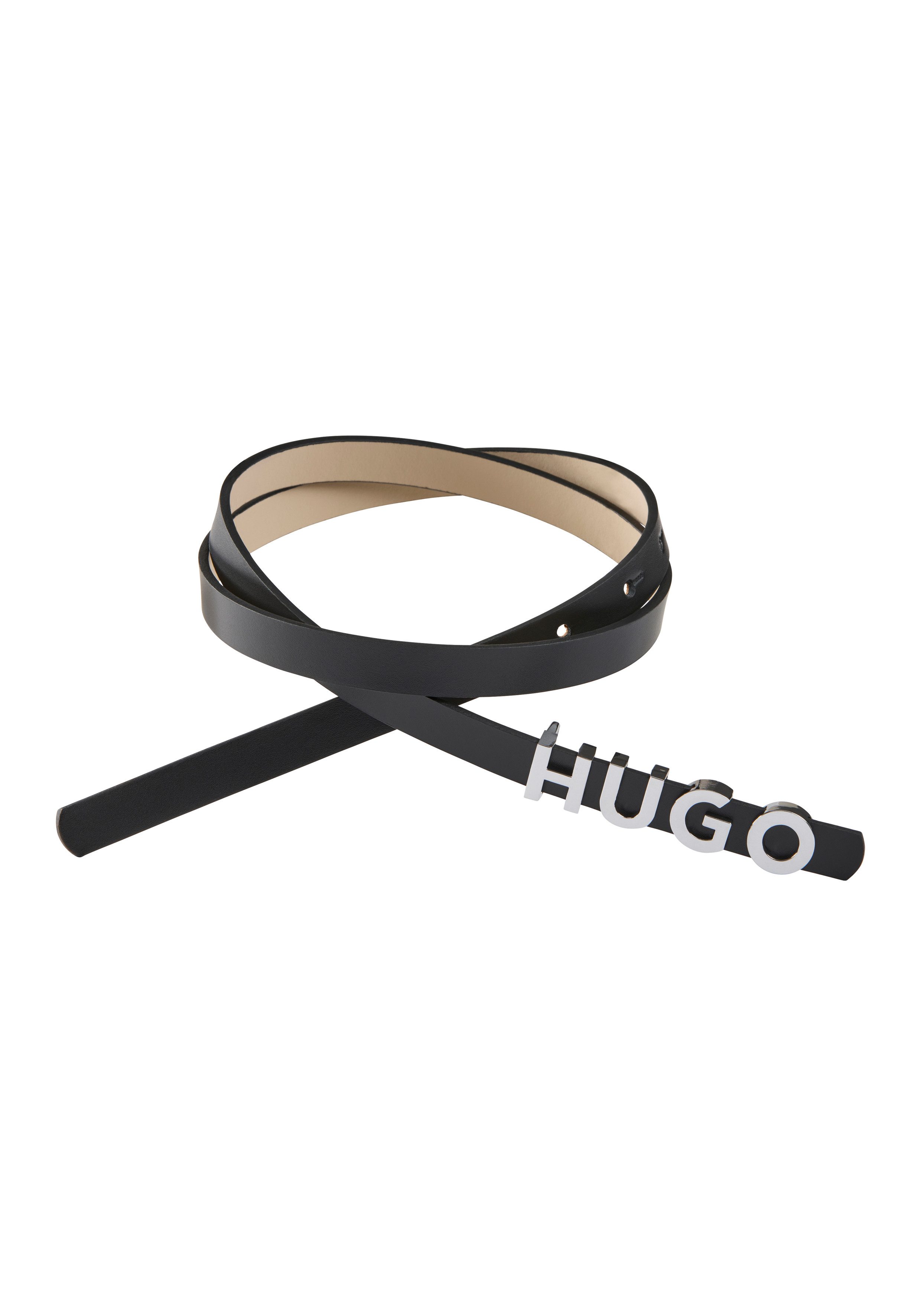 HUGO Leren riem Zula Belt 1,5cm Sluiting met HUGO tekst