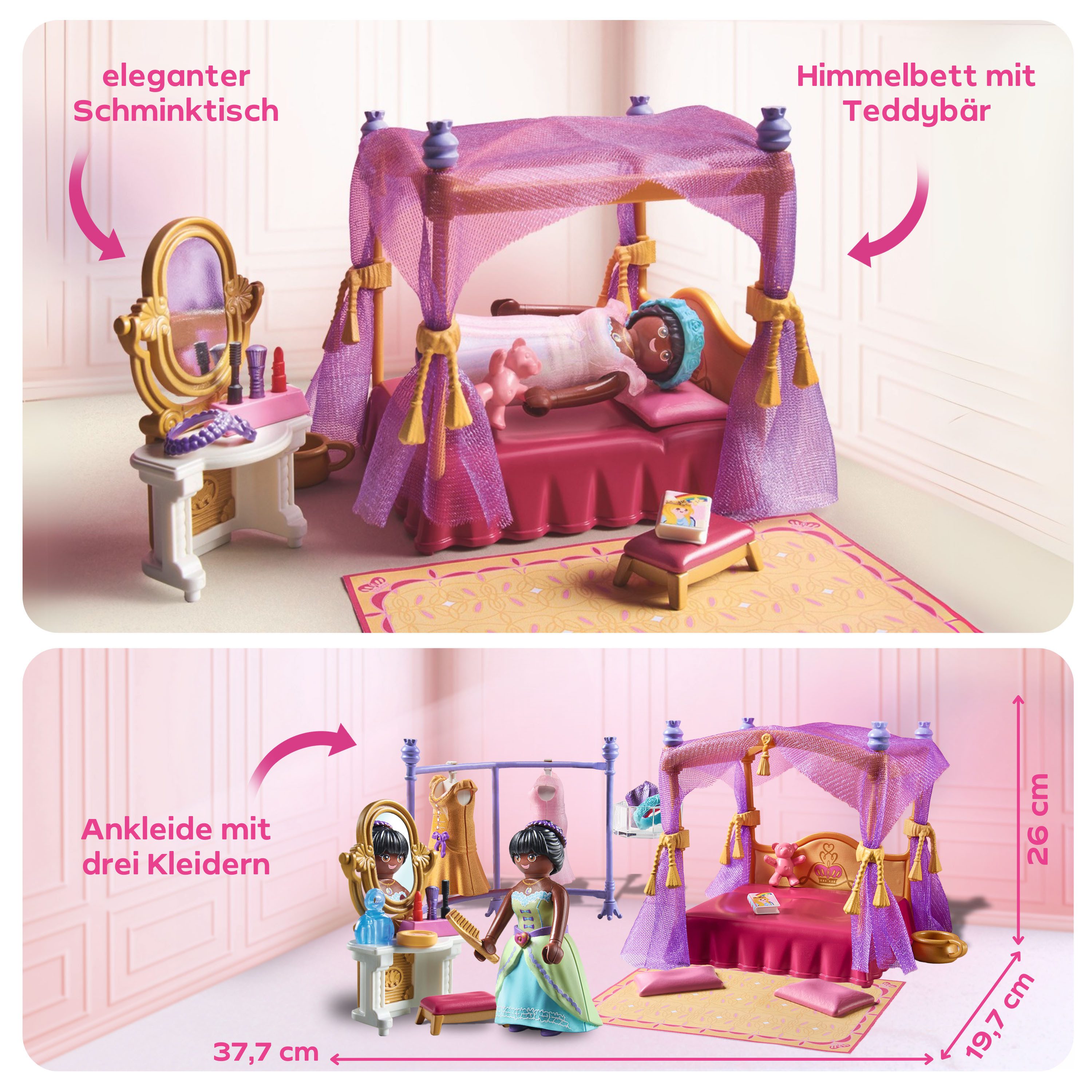 Playmobil® Constructie-speelset Prinzessinnen-Schlafzimmer mit Ankleide (71847), Princess Magic (57-delig)