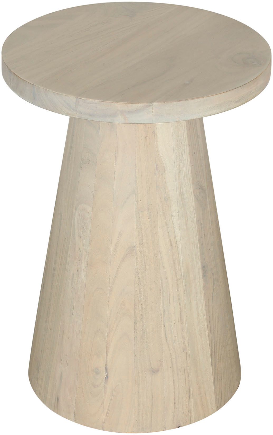 byLIVING Bijzettafel Kegel uit massief hout in zwart of white wash, verschillende maten