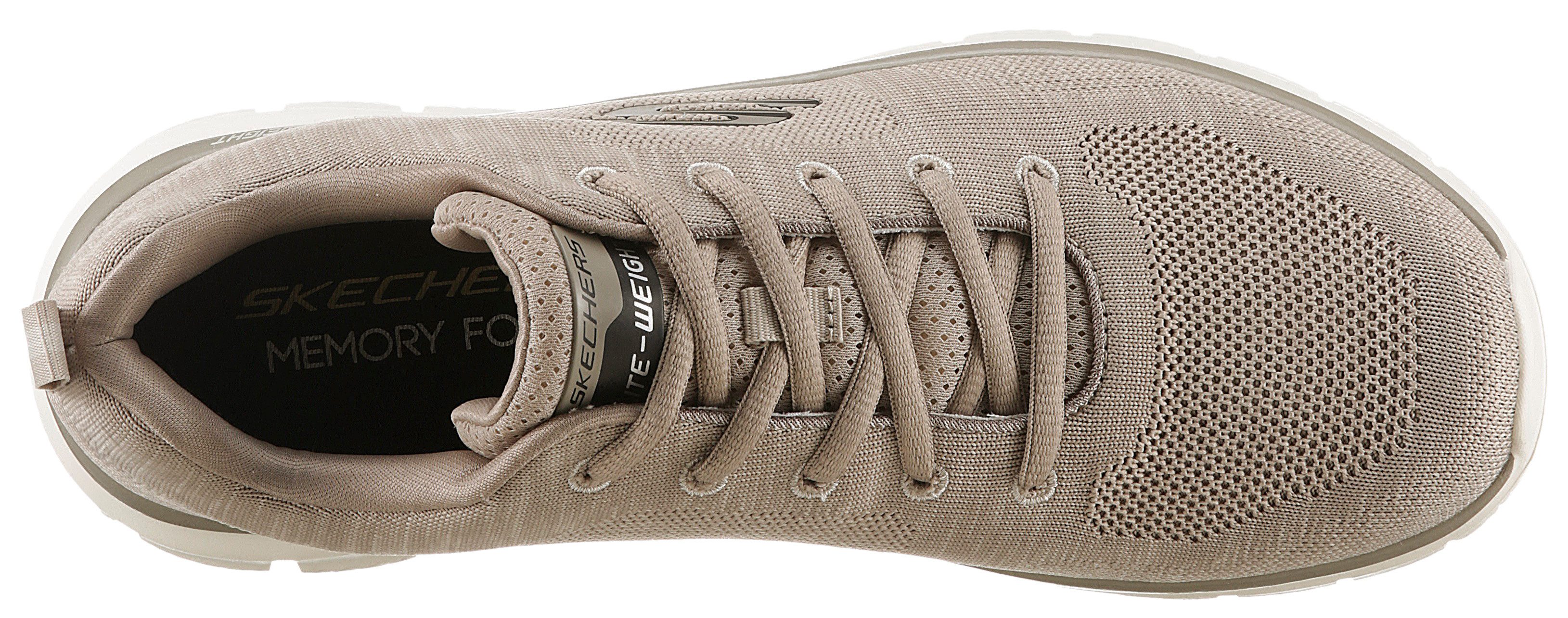 Skechers Sneakers TRACK Vrijetijdsschoen, lage schoen, veterschoen met gewatteerde binnenzool