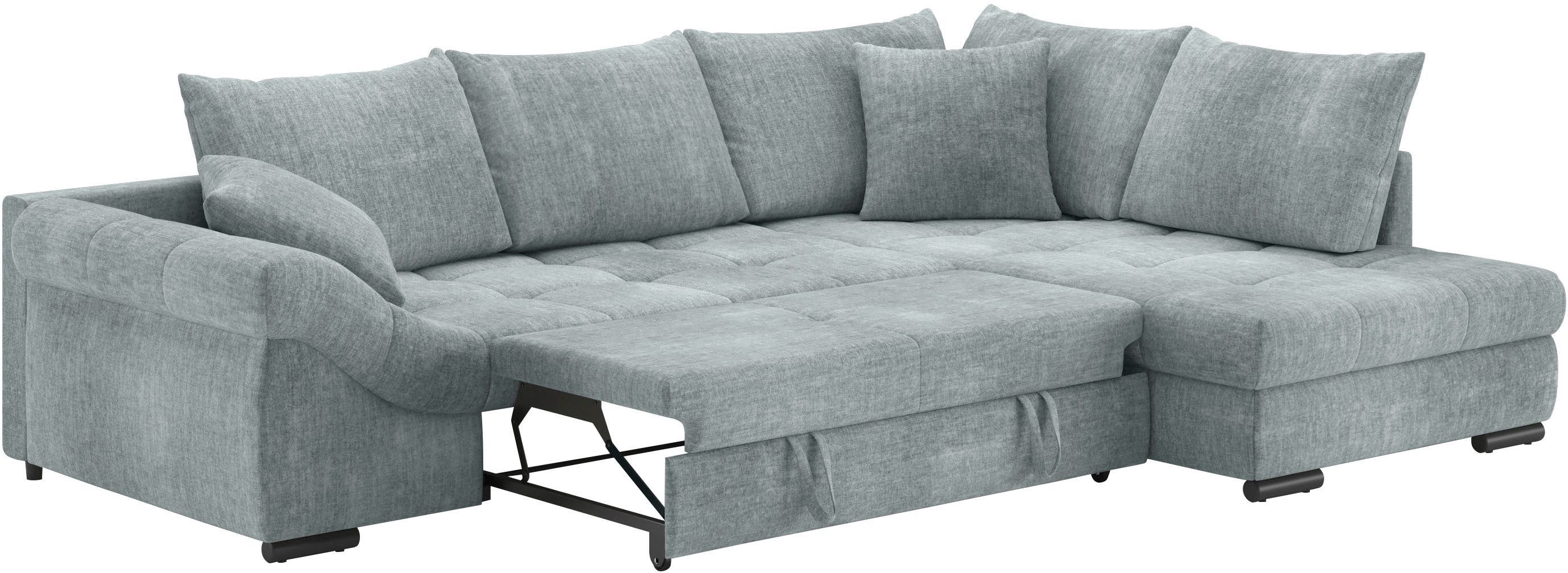 Mr. Couch Hoekbank Allegro DuraFlex, L-vorm Hochschläfer beduitbreiding, koudschuimvering, tot 140 kg belastbaar