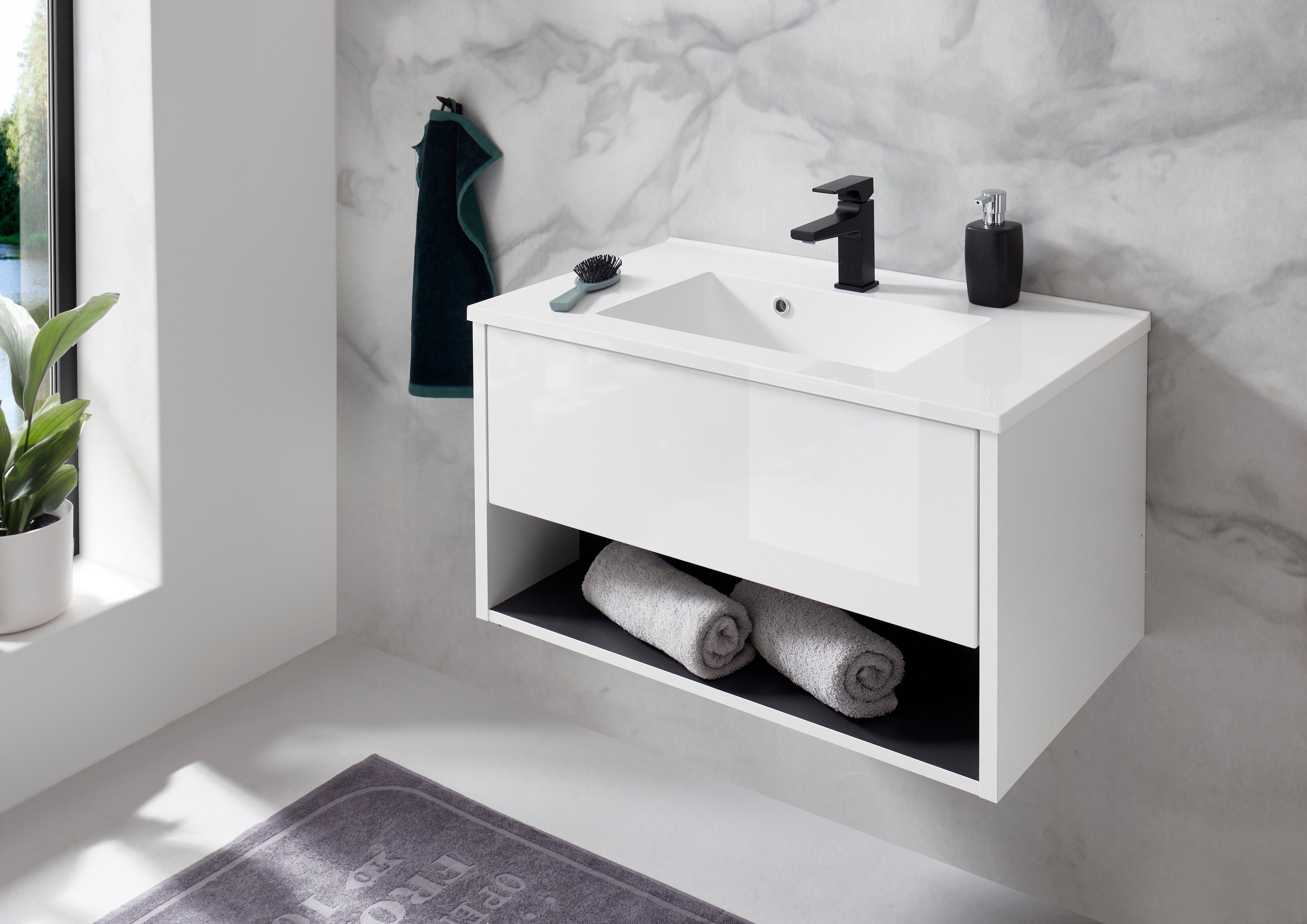 Places of Style Wastafelonderkast Studio Line, wastafel inclusief wasbak, modern ontwerp