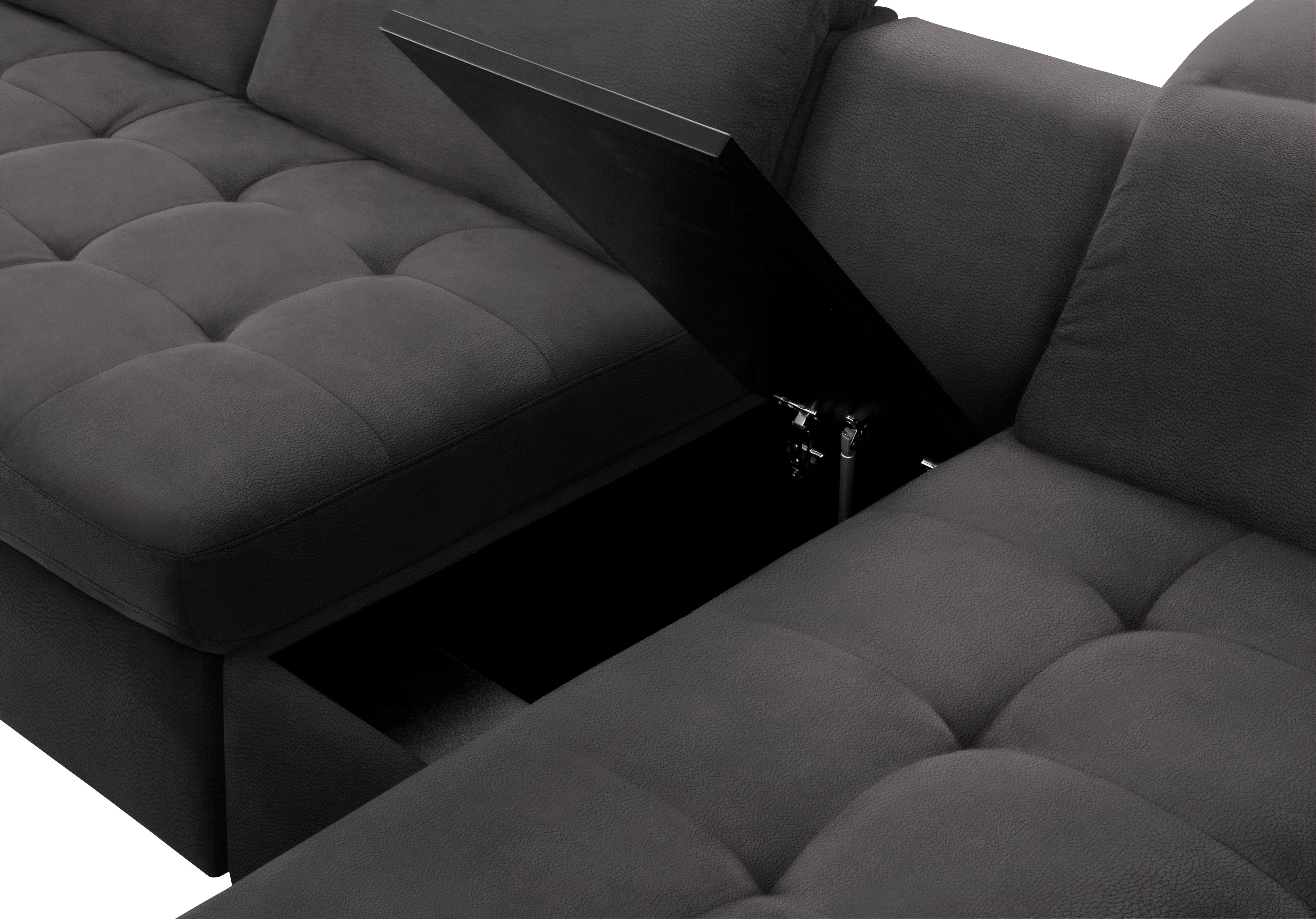 sit&more Zithoek Stardust U-vorm met verstelbare hoofdsteun, armleuningen en tafelelement