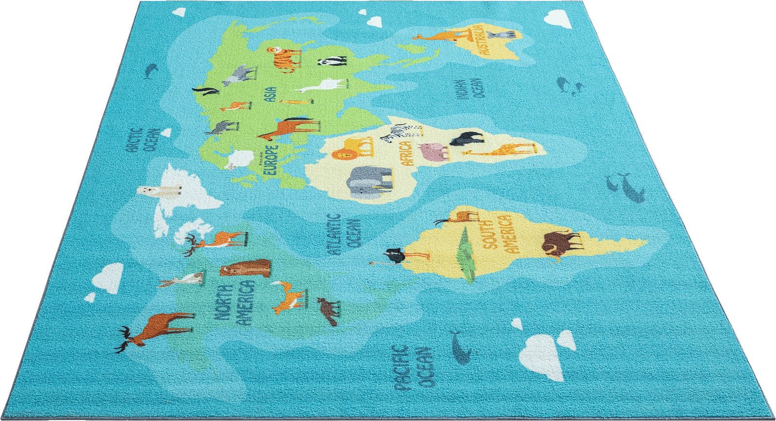 The carpet Vloerkleed Happy Life Life kinderkamer tapijt speelkleed onderhoudsvriendelijk