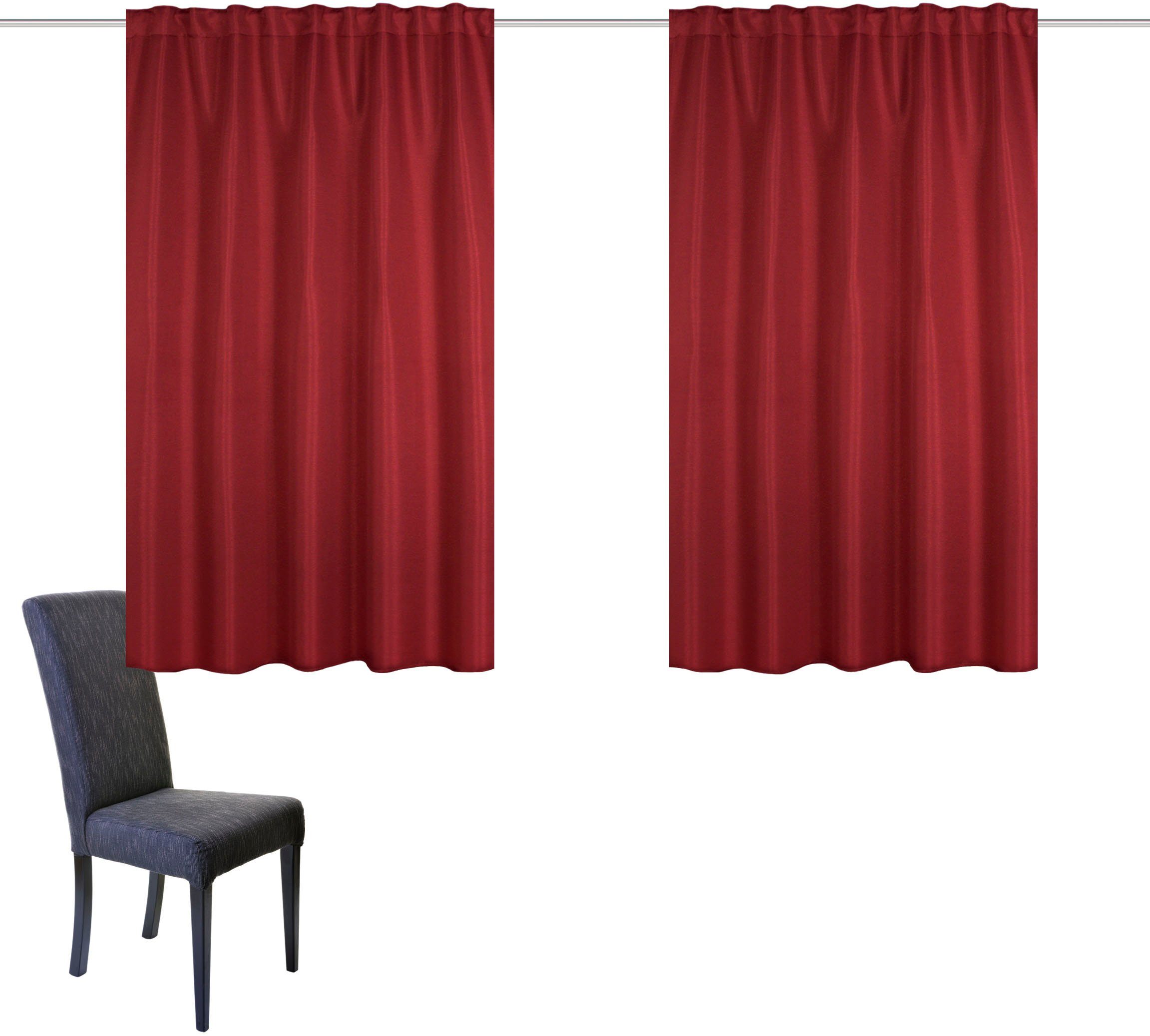 Home Basics Gordijn 2er JOHN Verduisteringsgordijn (2 stuks)