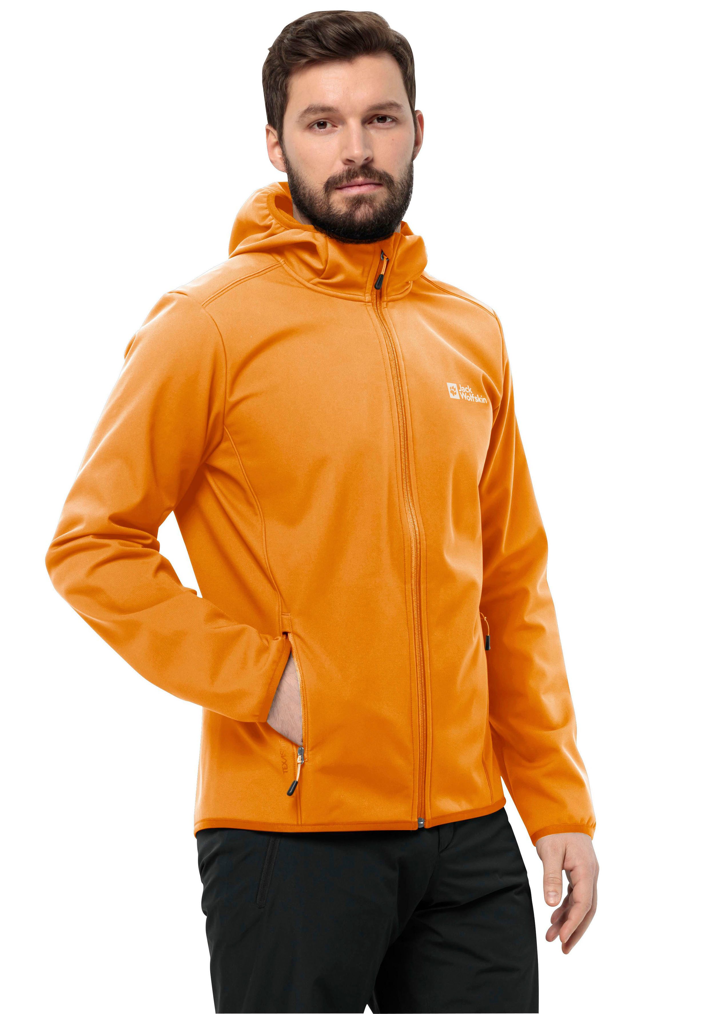 Jack Wolfskin Softshell-jack BORNBERG HOODY M winddicht waterafstotend