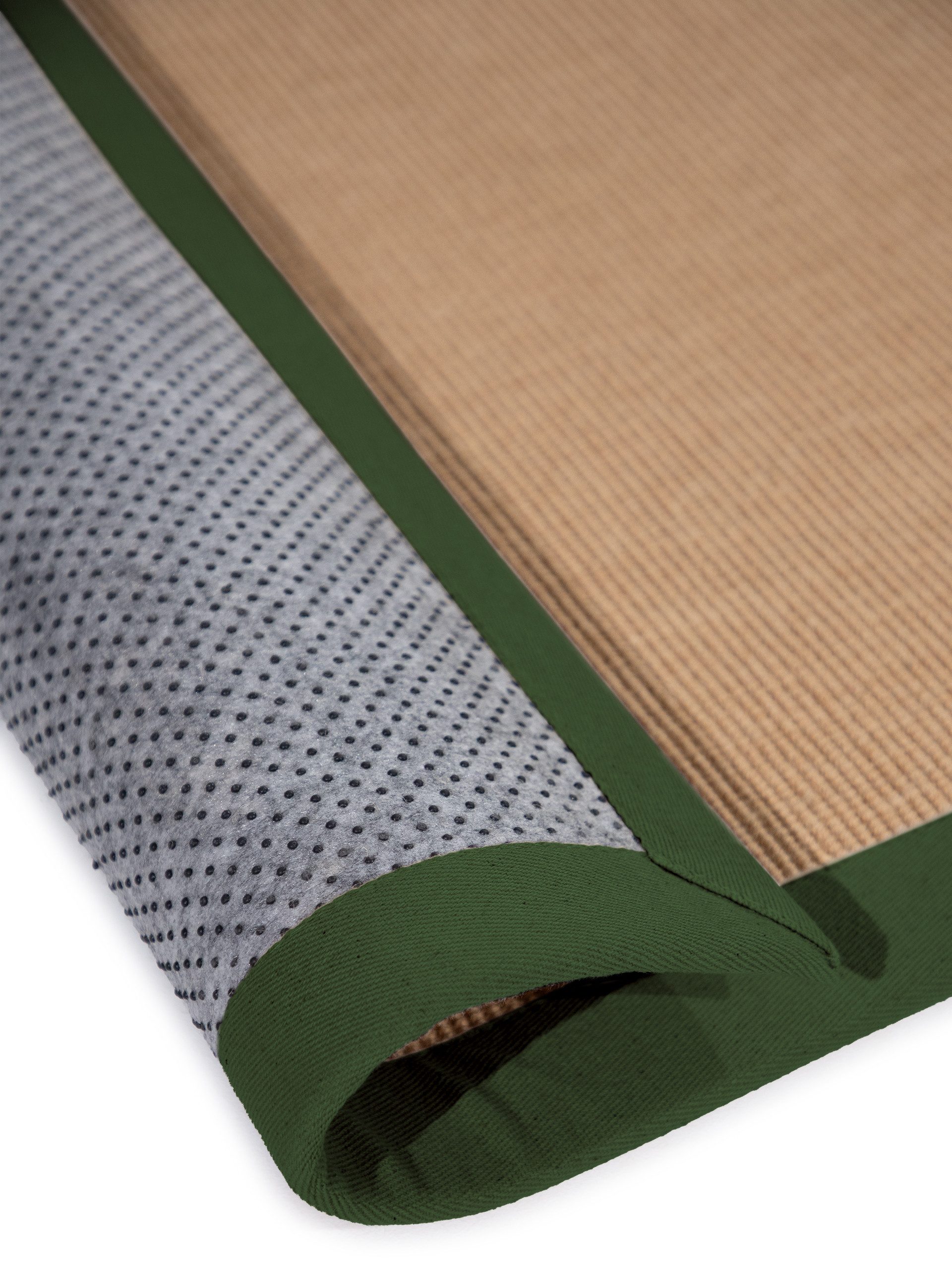 carpetfine Loper Sisal met gekleurd randdessin, antislip achterzijde