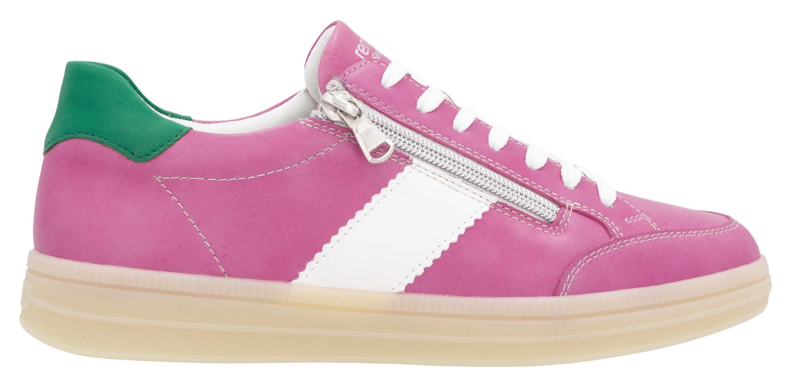 Remonte Plateausneakers Elisabeth Hurley-Collection , vrijetijdsschoen, lage schoen, veterschoen, met extra rits