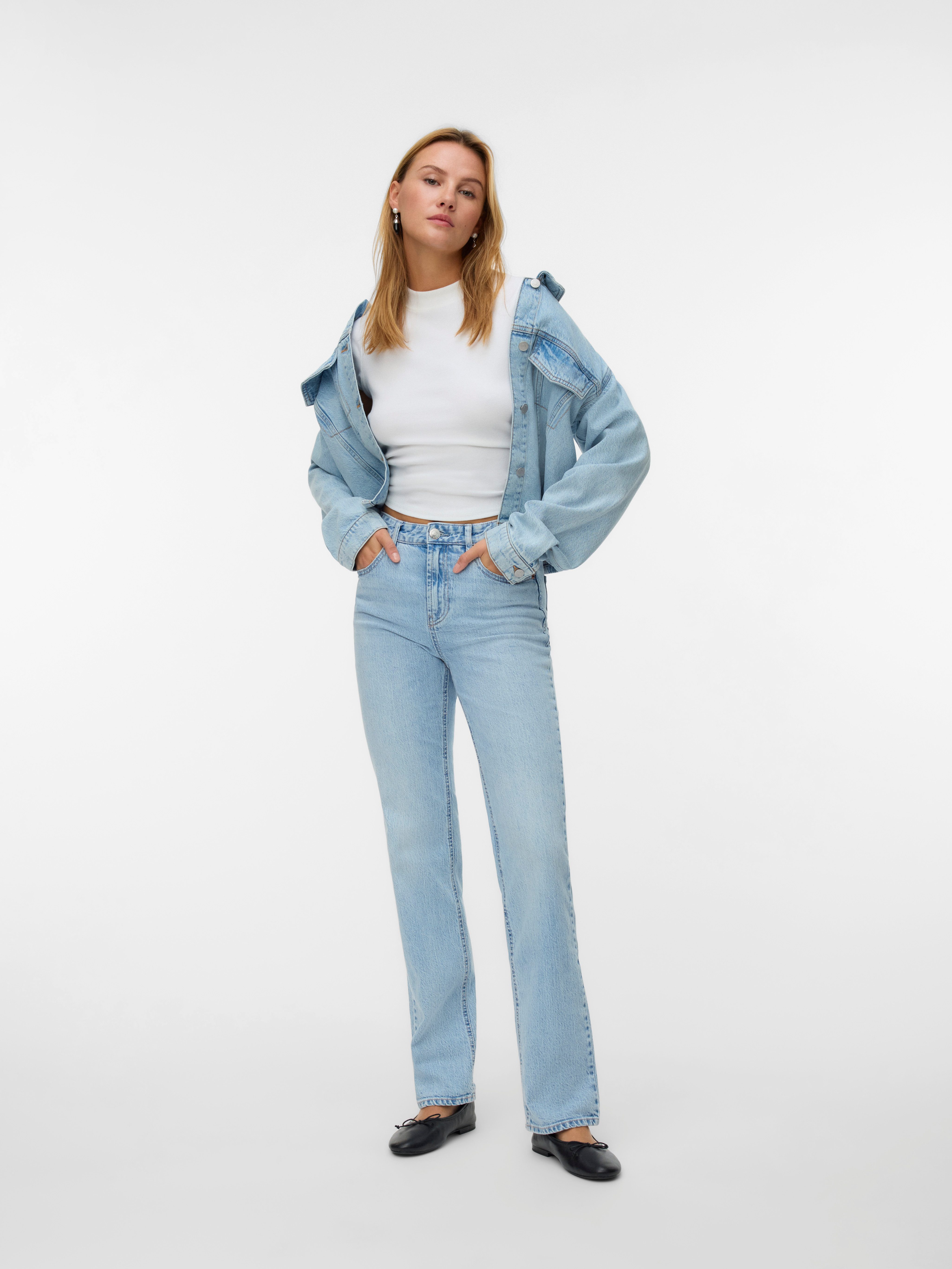 Vero Moda Straight jeans VMTESSA HR STRAIGHT JEANS LI3010 GA NOOS