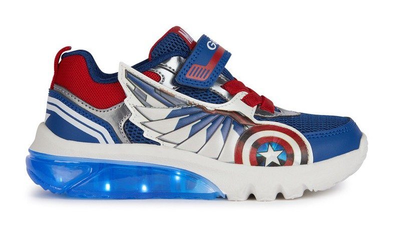 Geox Sneakers J CIBERDRON BOY B met coole knipperfunctie, vrijetijdsschoen, lage schoen, veterschoen