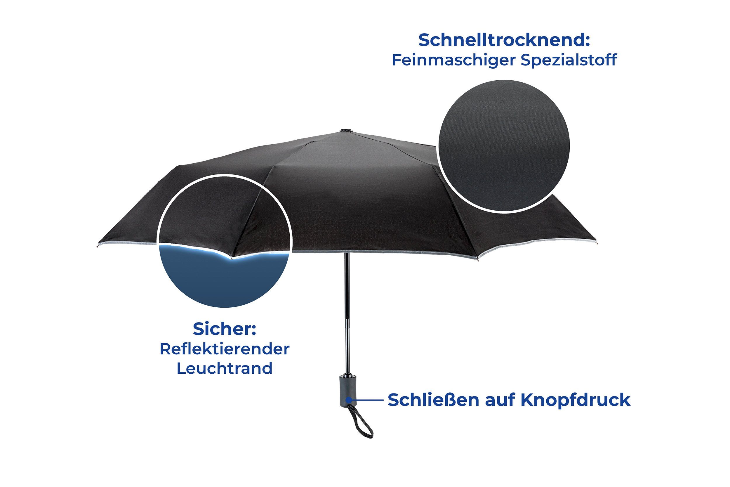 Maximex Stokparaplu Reflekta weerbestendig, met extra stevige steel