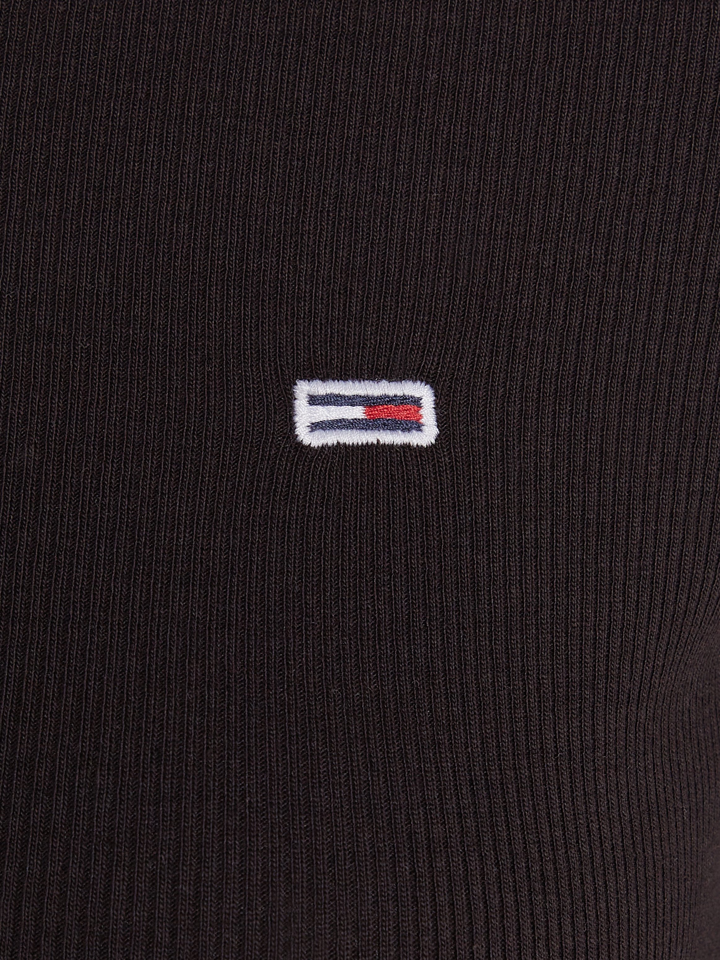 TOMMY JEANS Shirt met lange mouwen TJW CRP HENLEY TOP LS in modieuze cropped vorm