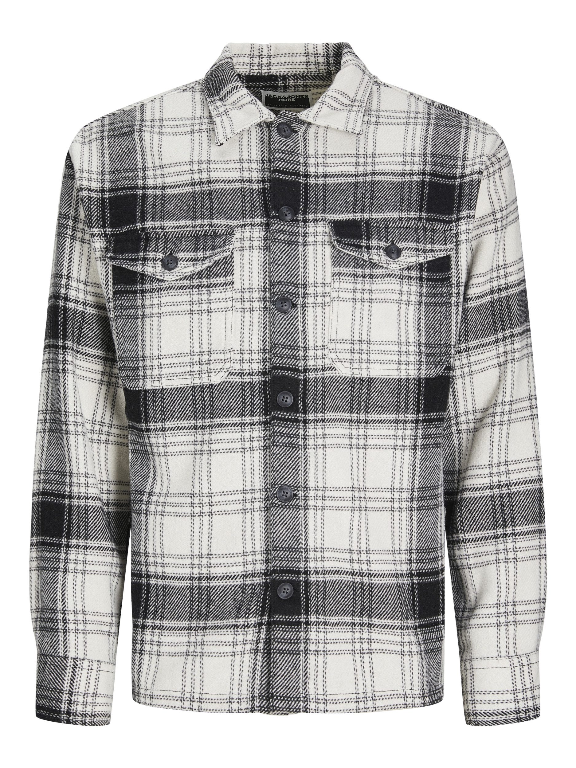 Jack & Jones Overhemd met lange mouwen JCOEDDIE CHECK WOOL BLEND OVERSHIRT LS