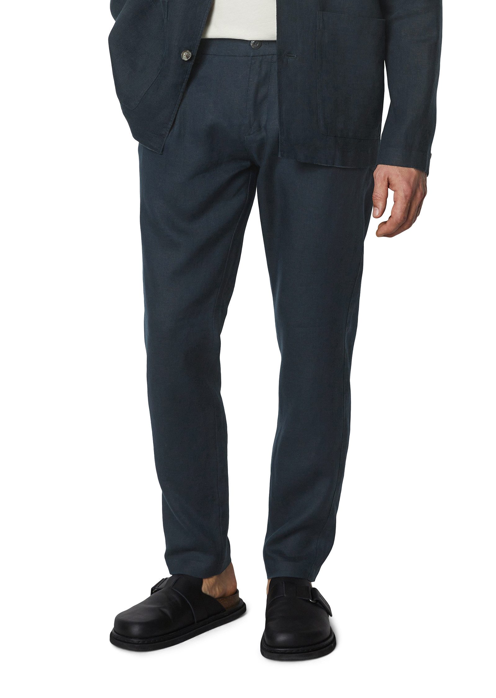 Marc O'Polo Linnen broek Osby jogger pleats