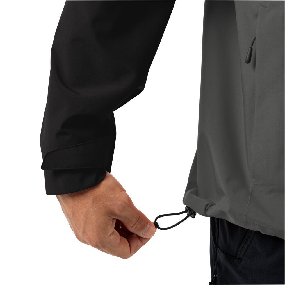 Jack Wolfskin Functioneel jack WEILTAL 2L JKT M Capuchon: vast verbonden met de jas