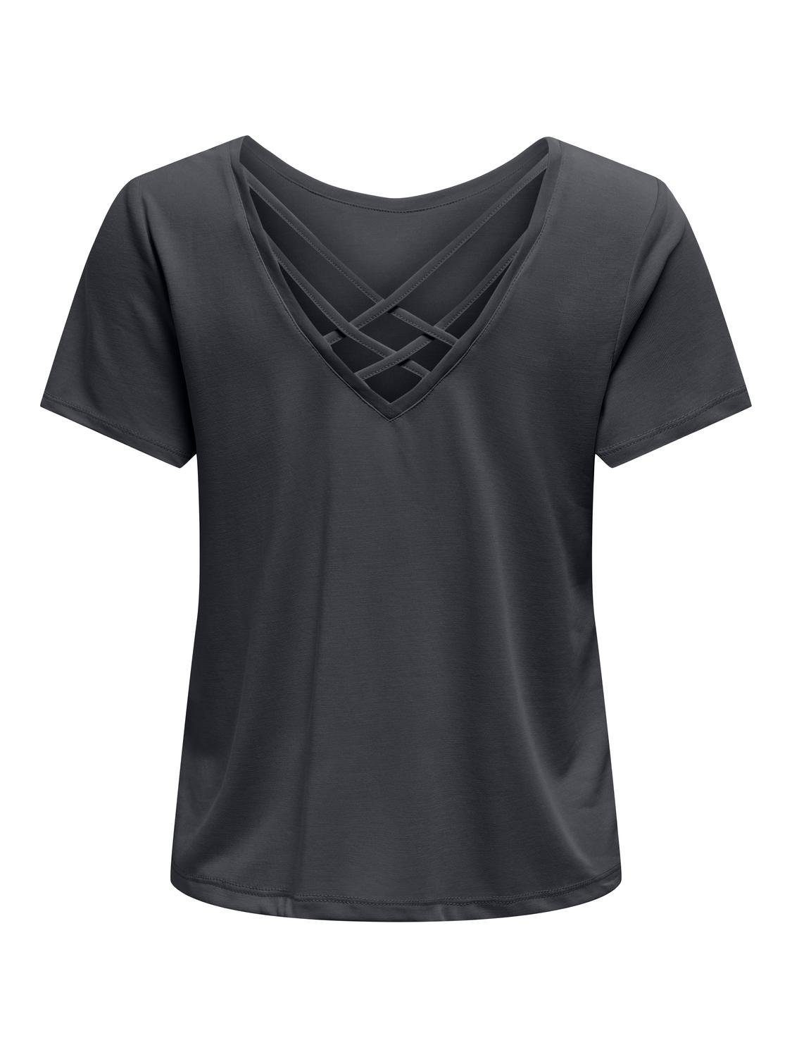 Only Shirt met korte mouwen ONLFREE LIFE S/S MODAL STRING TOP JRS