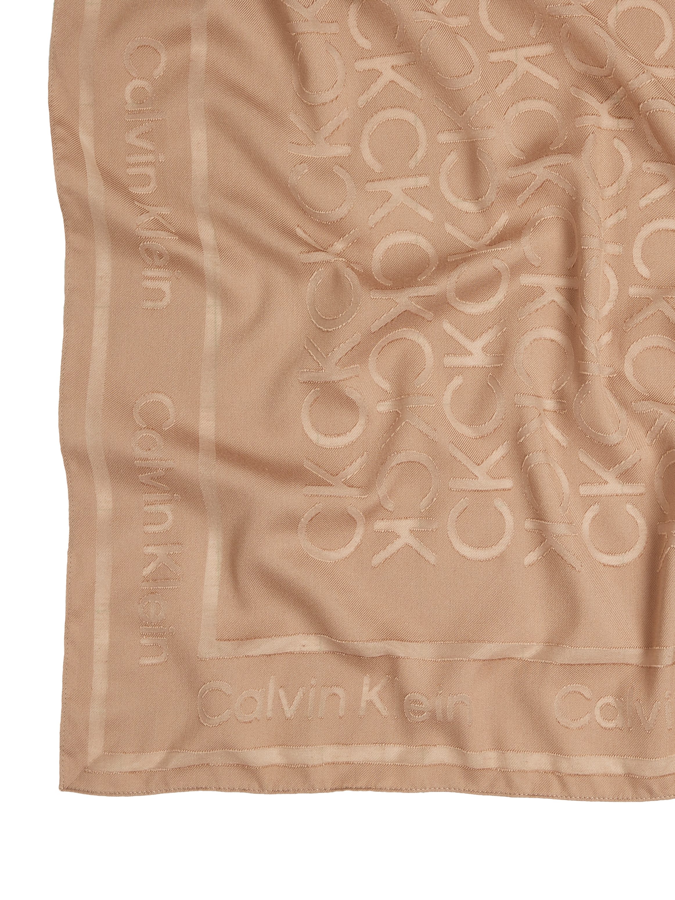 Calvin Klein Sjaal BURNOUT MONOGRAM SCARF CK-patroon vierkante vorm