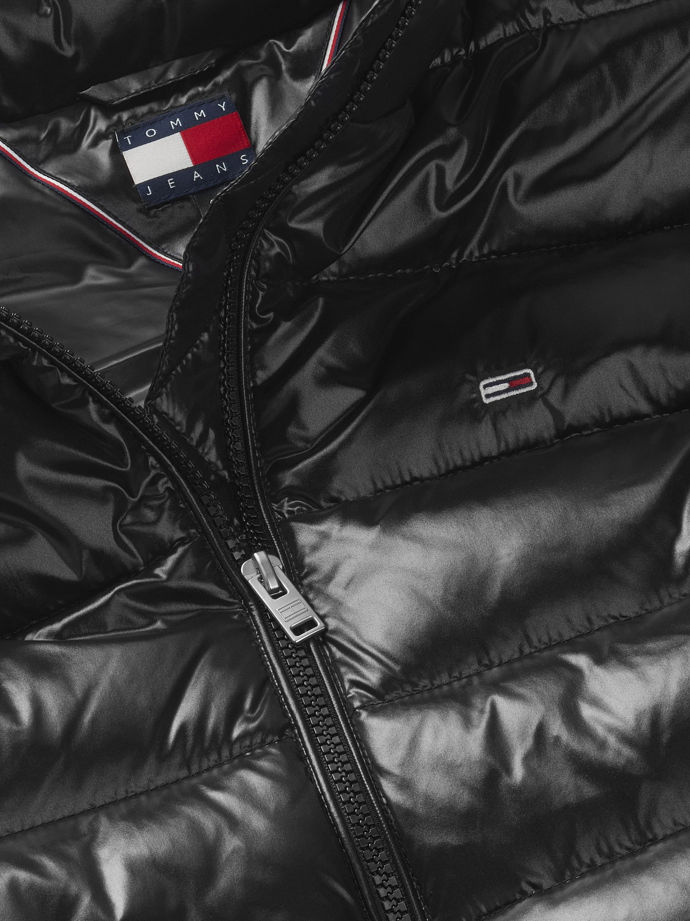 TOMMY JEANS Bodywarmer TJW ESSENTIAL TAPE VEST in glanzende uitstraling, met lichte wattage