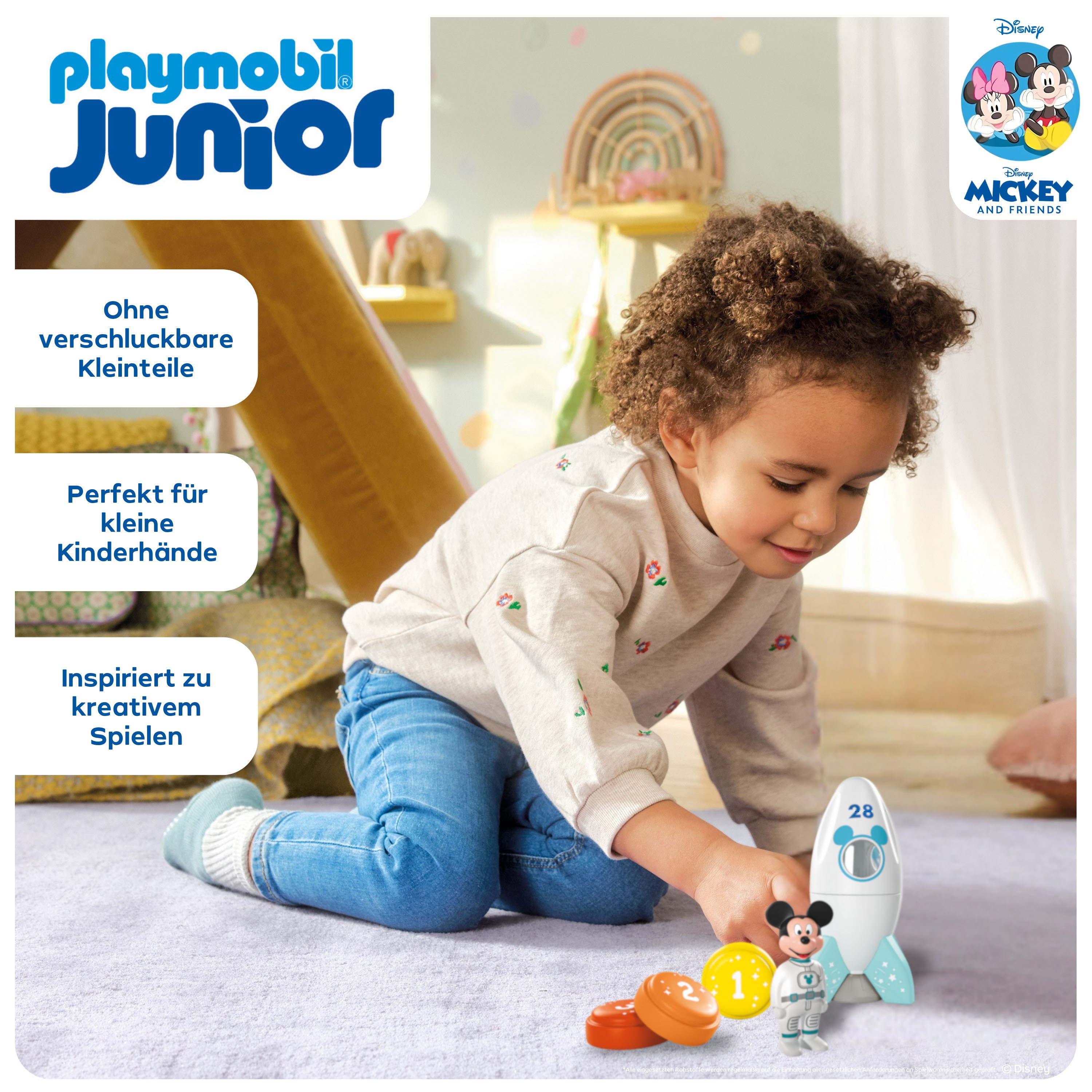 Playmobil® Constructie-speelset Micky Maus' Raketen- & Weltraum-Abenteuer (71771), JUNIOR & Disney (5-delig)