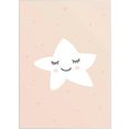reinders! artprint slim frame white 50x70 sleeping star roze