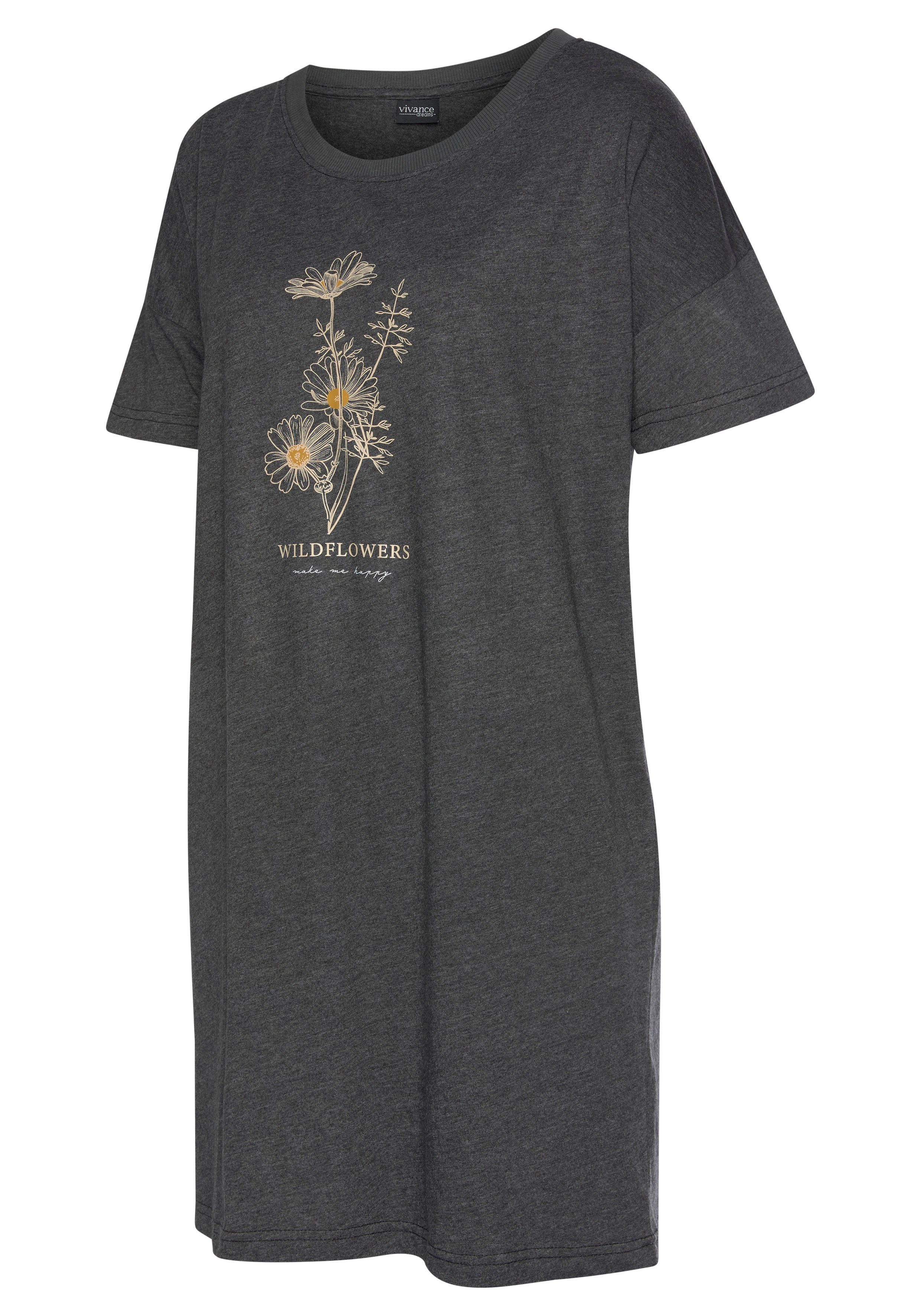 Vivance Dreams Big-shirt met frontprint (Set van 2)