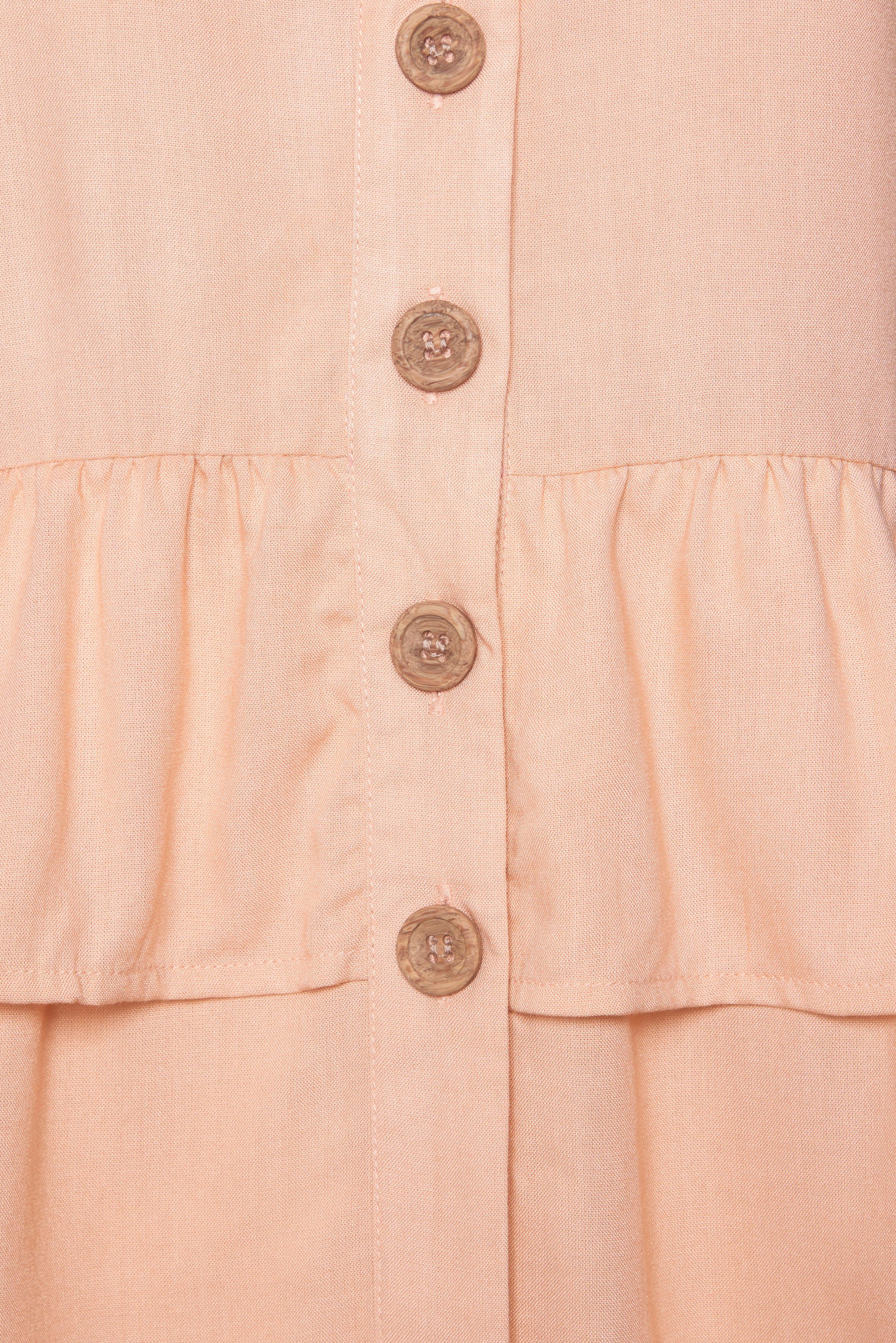 Lascana Blouse met ruches met korte mouwen, zomerse blouse met knoopsluiting en volant