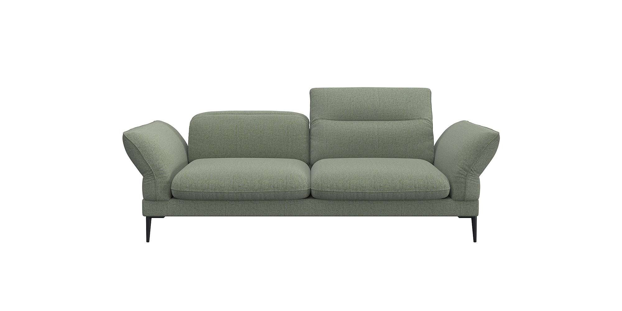 FLEXLUX 2,5-zits Salino, functie-sofa, relaxsofa Bank met arm- en hoofdeinde verstellingen, koudschuim & staalgolven