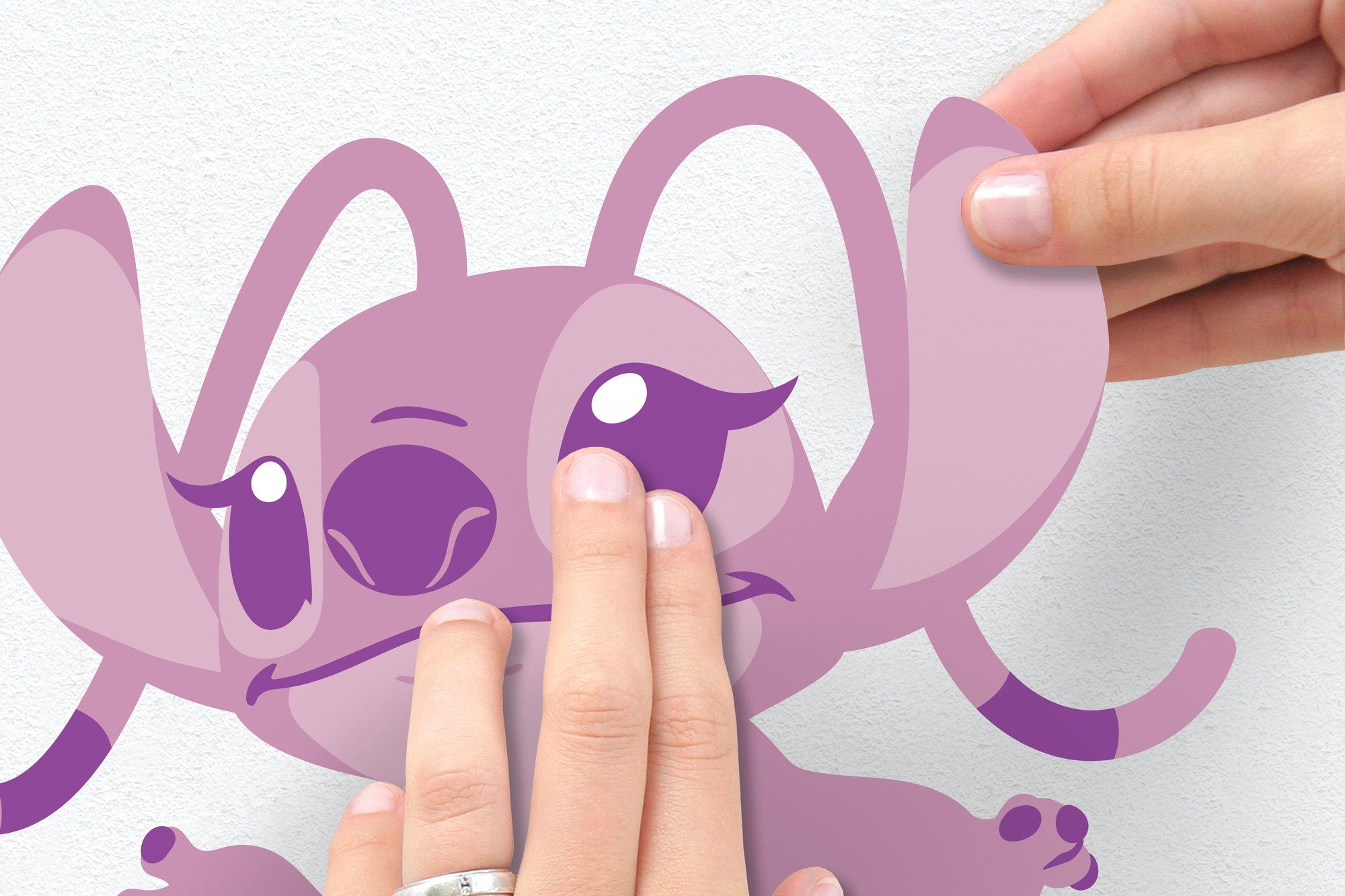 Komar Wandfolie Stitch World - grootte 50 x 70 cm zelfklevend, wandstickers, kinderkamer (35-delig)