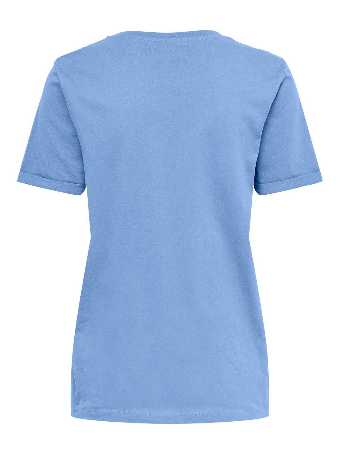 Only Shirt met korte mouwen ONLKITA S/S LOGO TOP NOOS