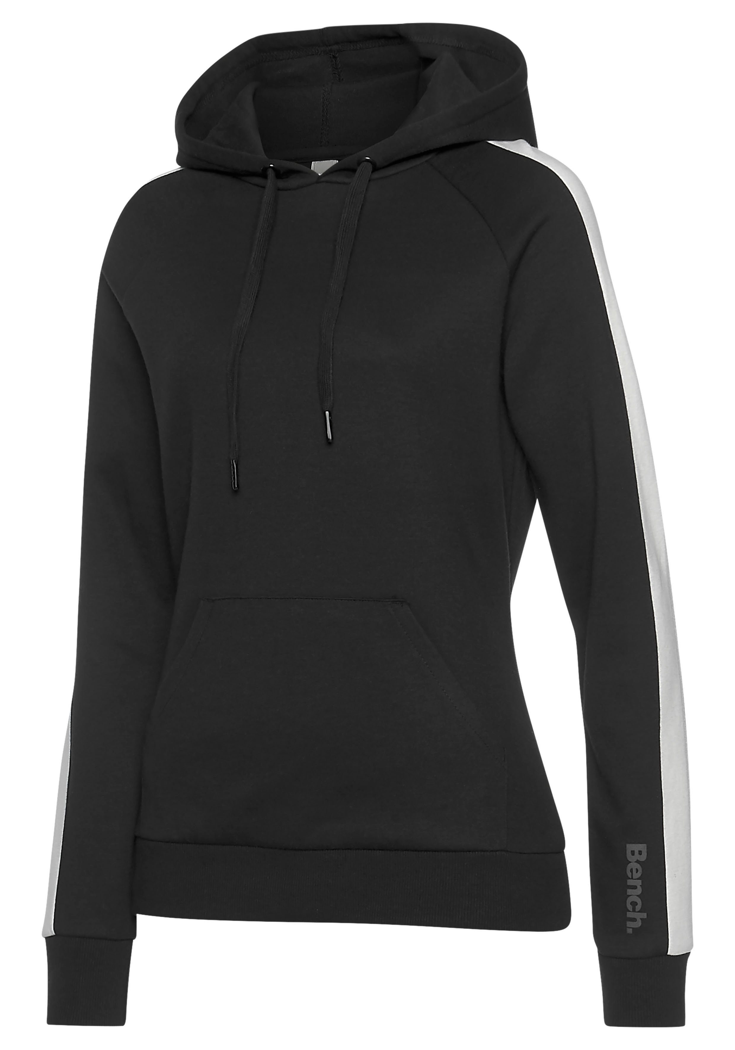 Bench. Loungewear Hoodie met zijstrepen en kangoeroe zak, loungewear