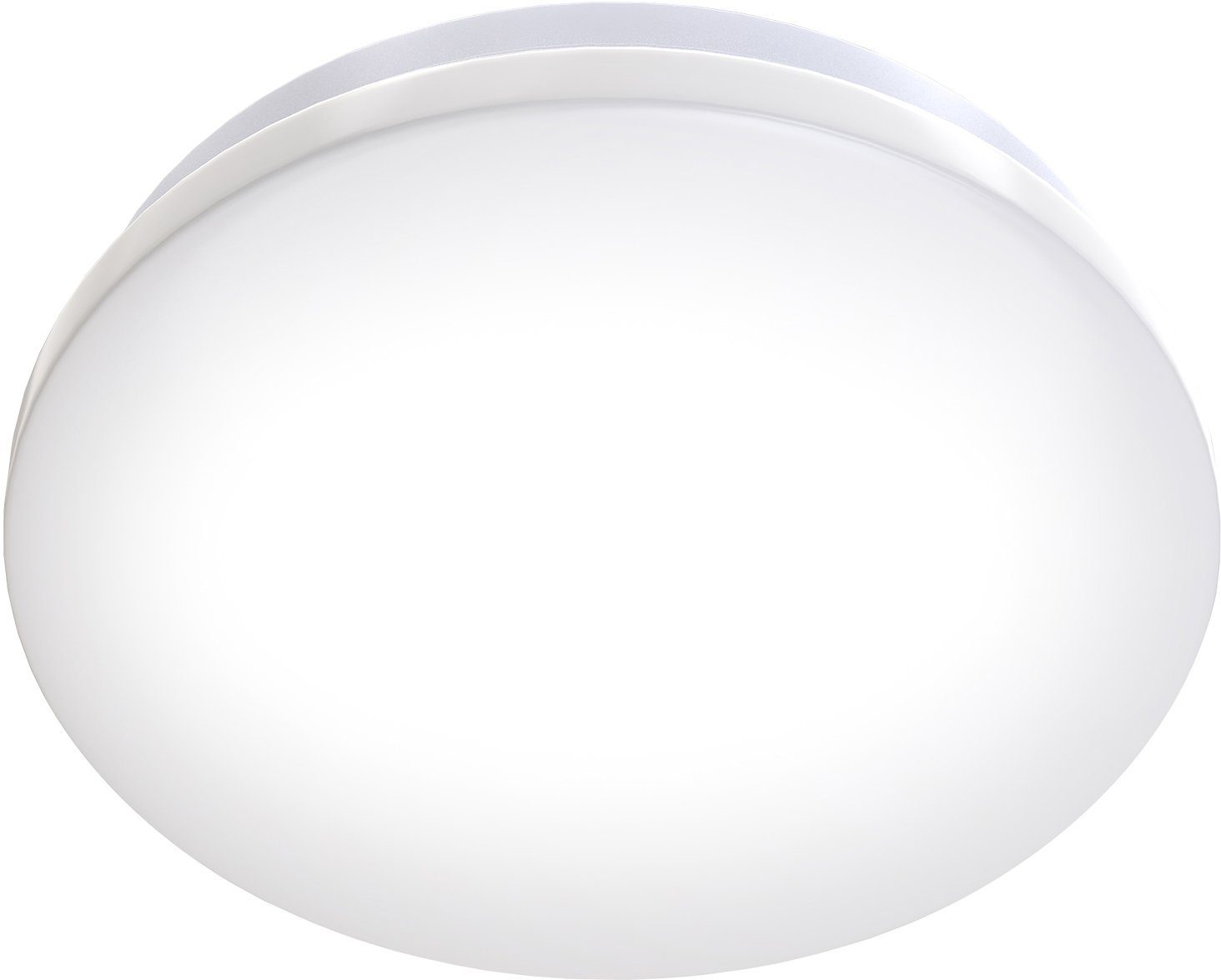 B.K.Licht Led-plafondlamp Plafondlamp, badkamer, inclusief 12 Watt LED-module 1200lm 4000K, plat, wit