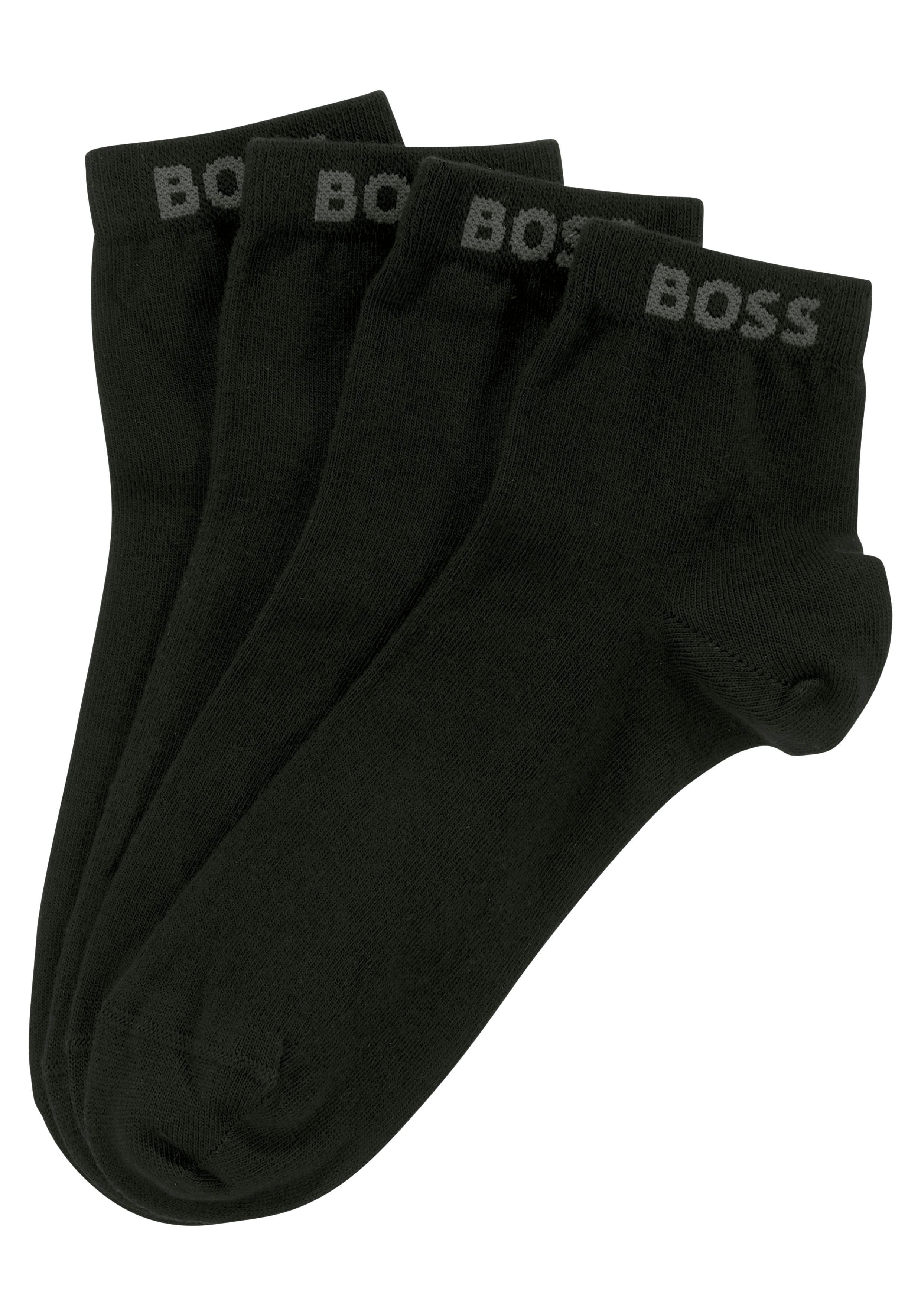 BOSS Sneakersokken met ingenaaide merkopdruk (set, 2 paar)