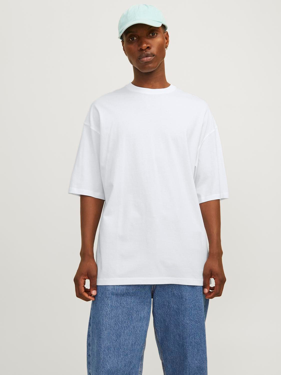 Jack & Jones Shirt met ronde hals JJECHARGE TEE O-NECK NOOS heren ronde hals maat S wit