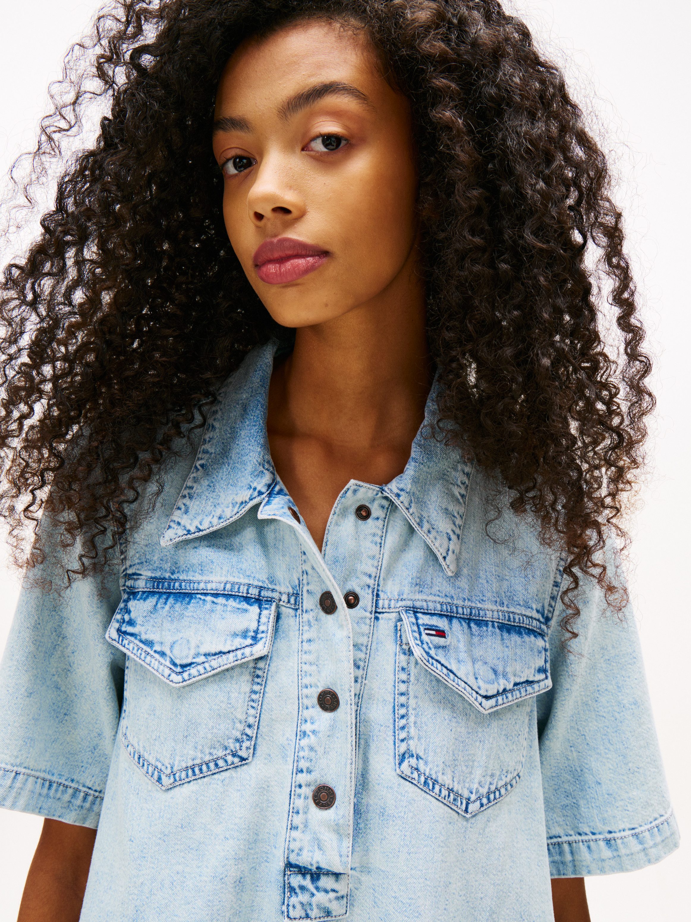TOMMY Jeans jurk A-LINE DENIM DRESS EXT