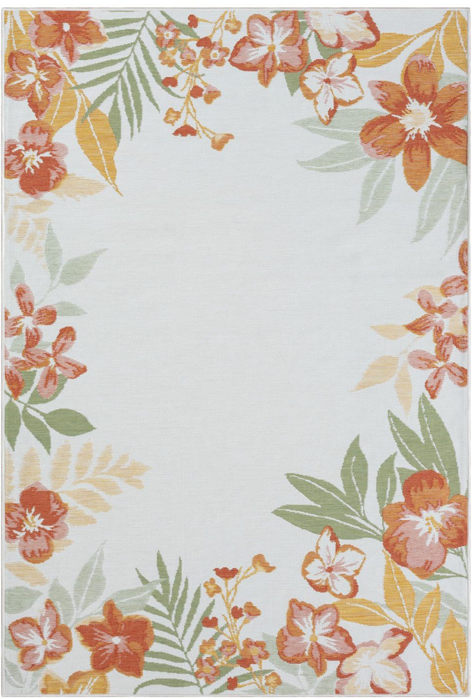 Myflair Möbel & Accessoires Vloerkleed Isla voorraadopruiming Omkeerbaar tapijt, bloemen, met rand, geschikt voor buiten, balkon, terras